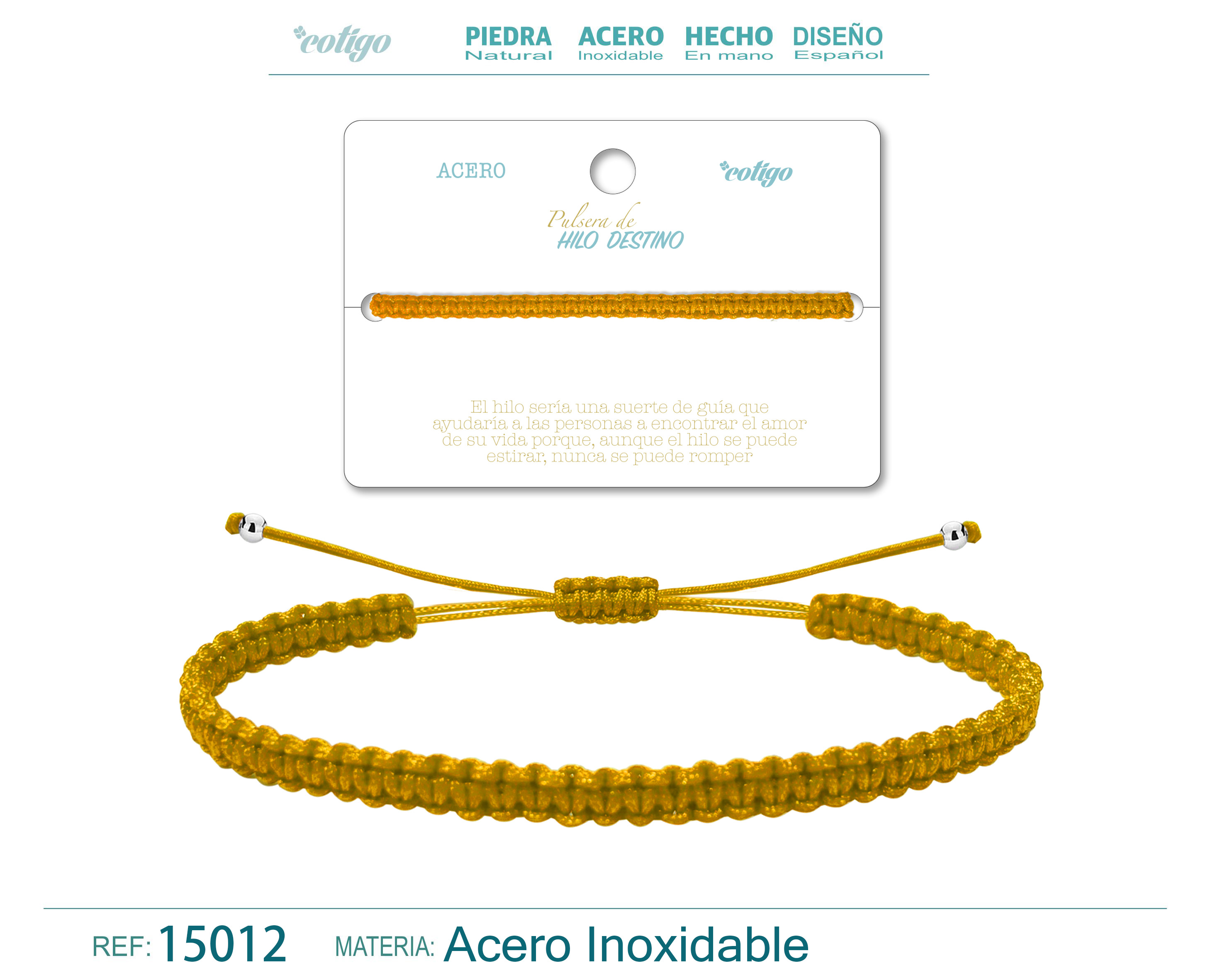 PULSERA HILO DESTINO COLOR DORADO