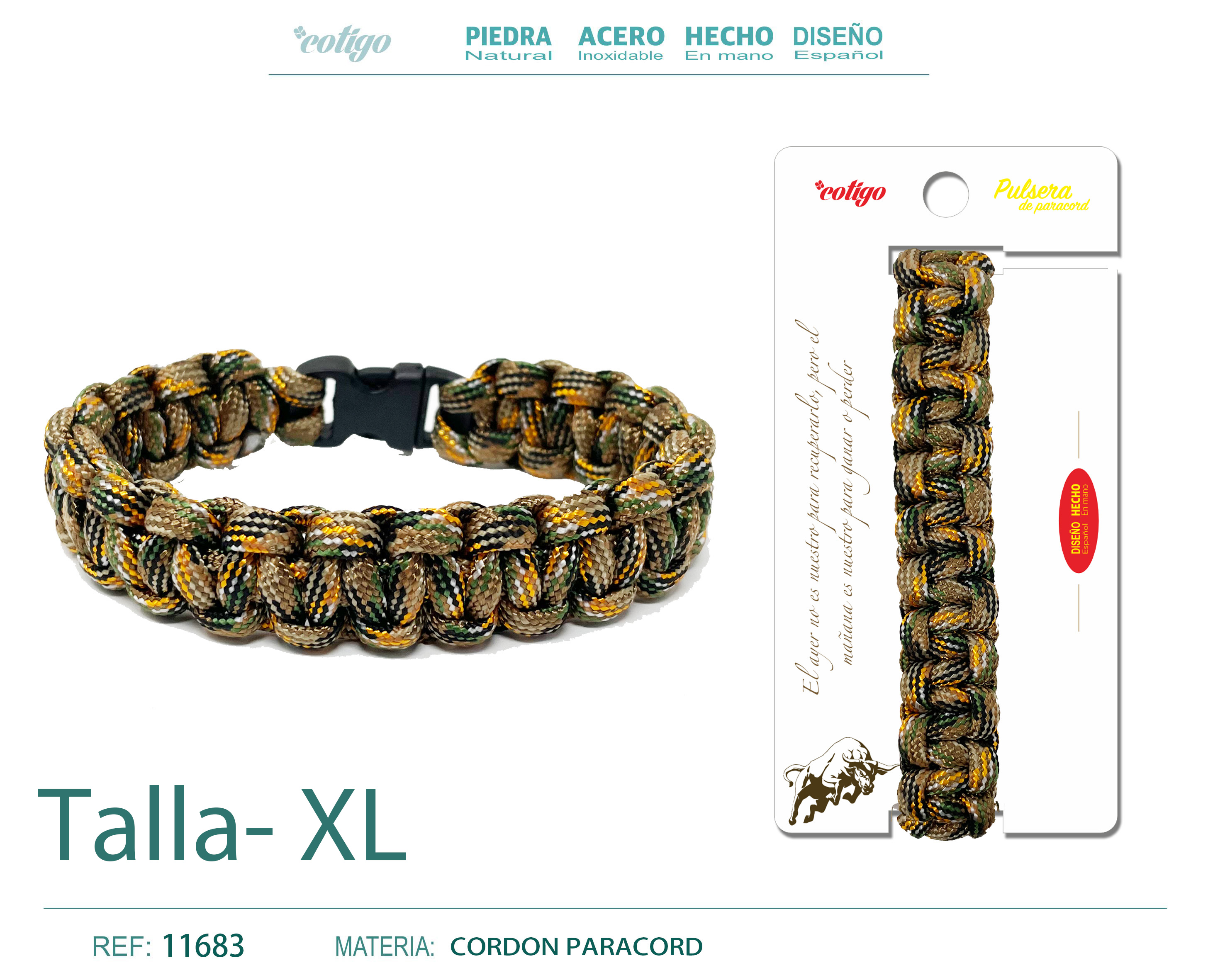 PULSERA PARACORD TRENZADO