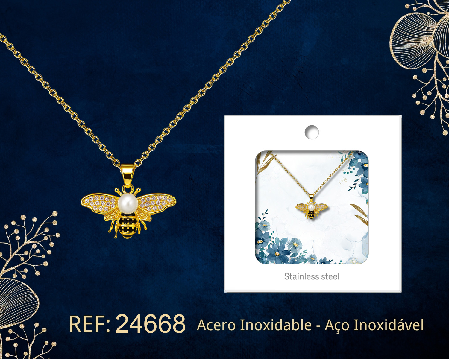 COLGANTE CHAPADO ORO 14K CON CIRCONITA