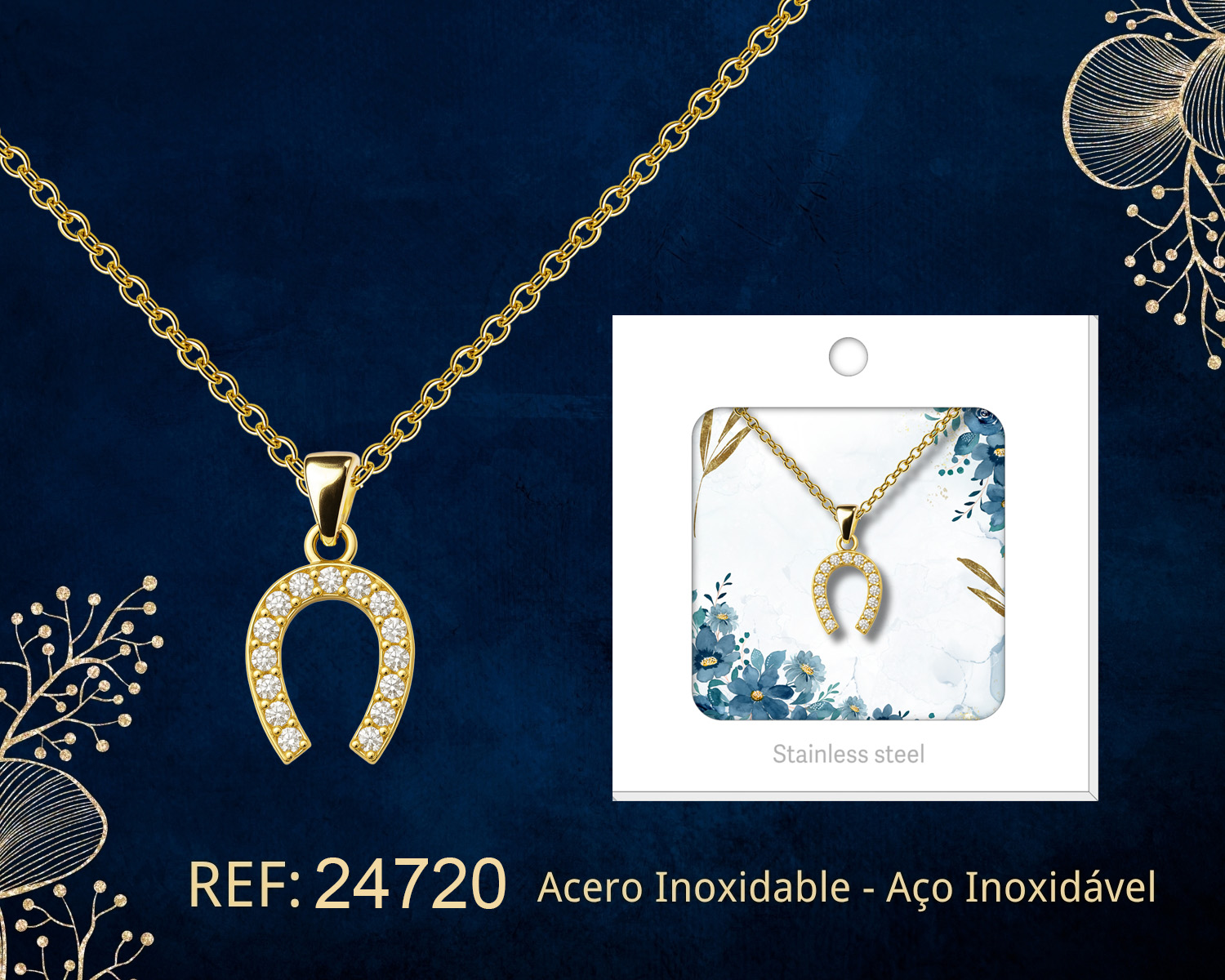 COLGANTE CHAPADO ORO 14K CON CIRCONITA