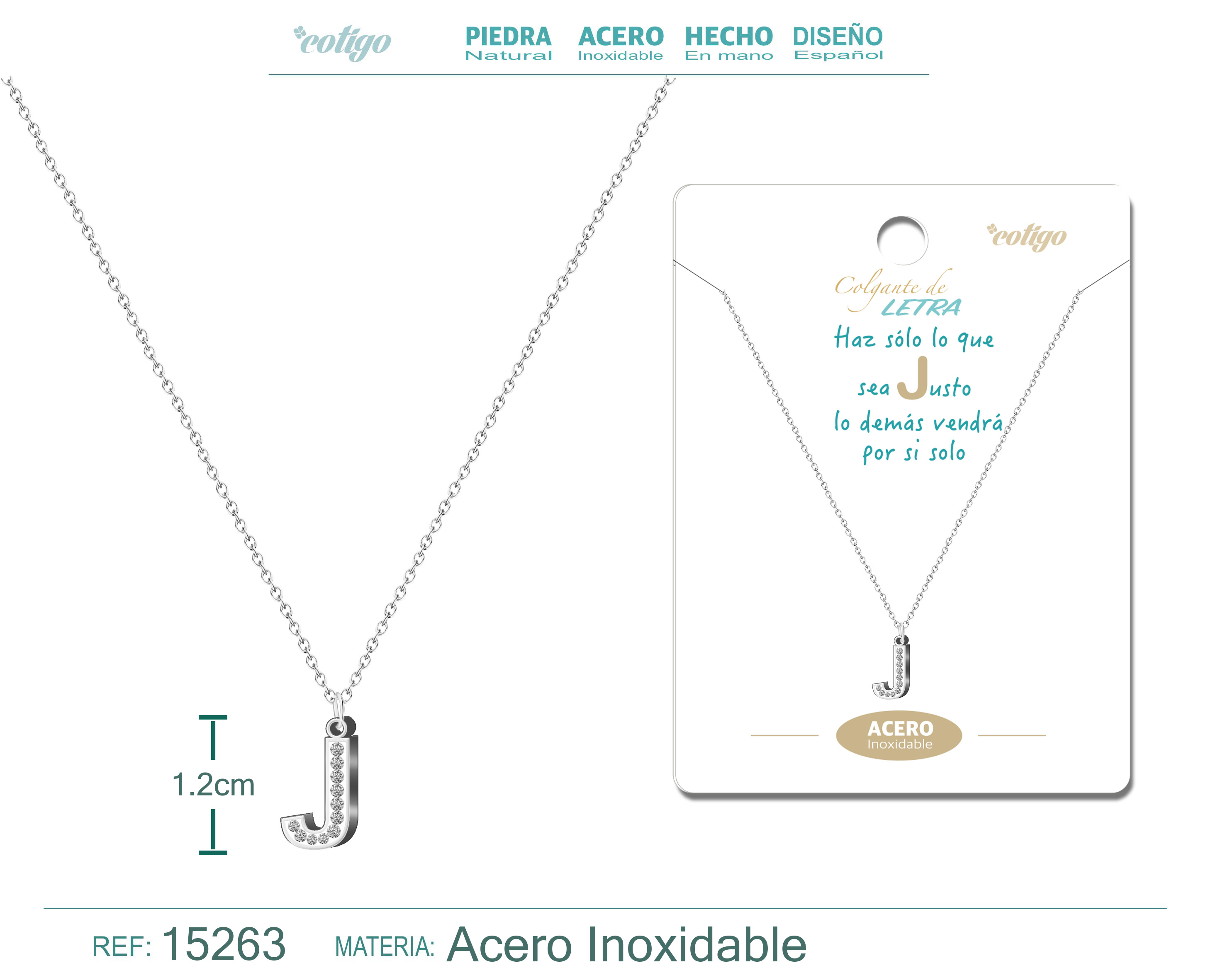 COLLAR LETRA J COLOR PLATEADO