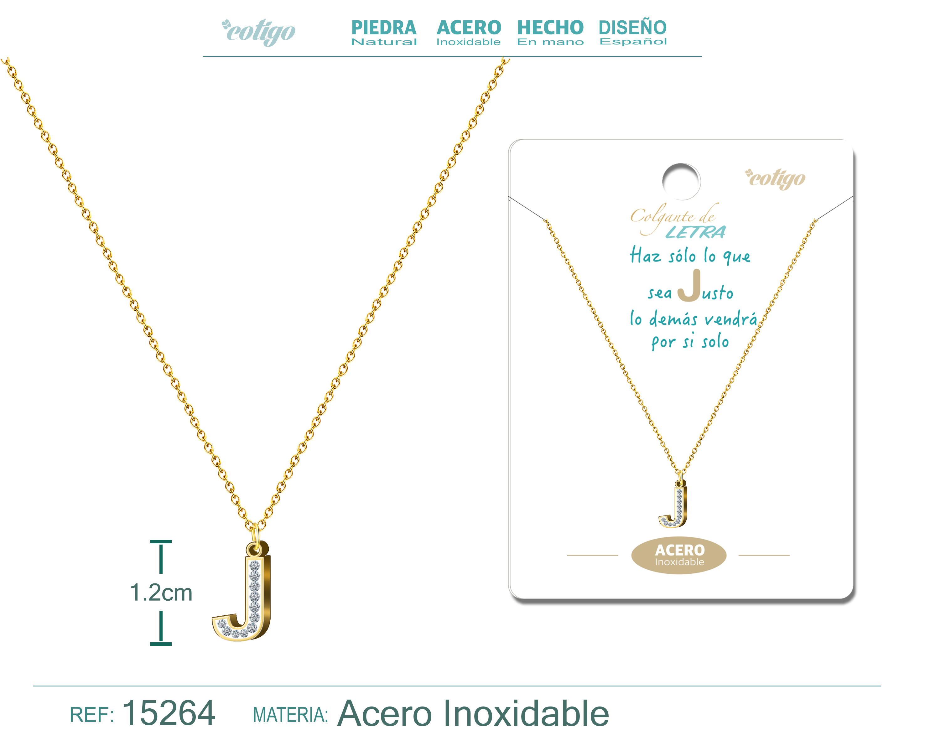 COLLAR LETRA J COLOR DORADO