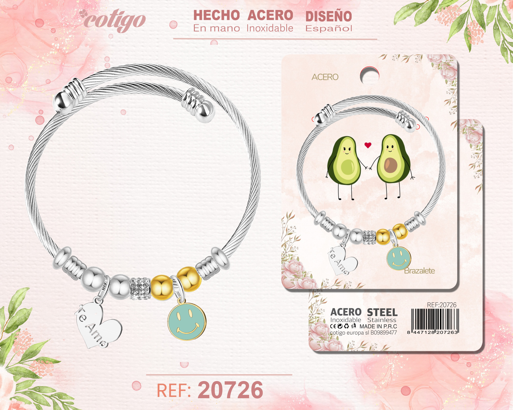 BRAZALETE ACERO PARA AMOR