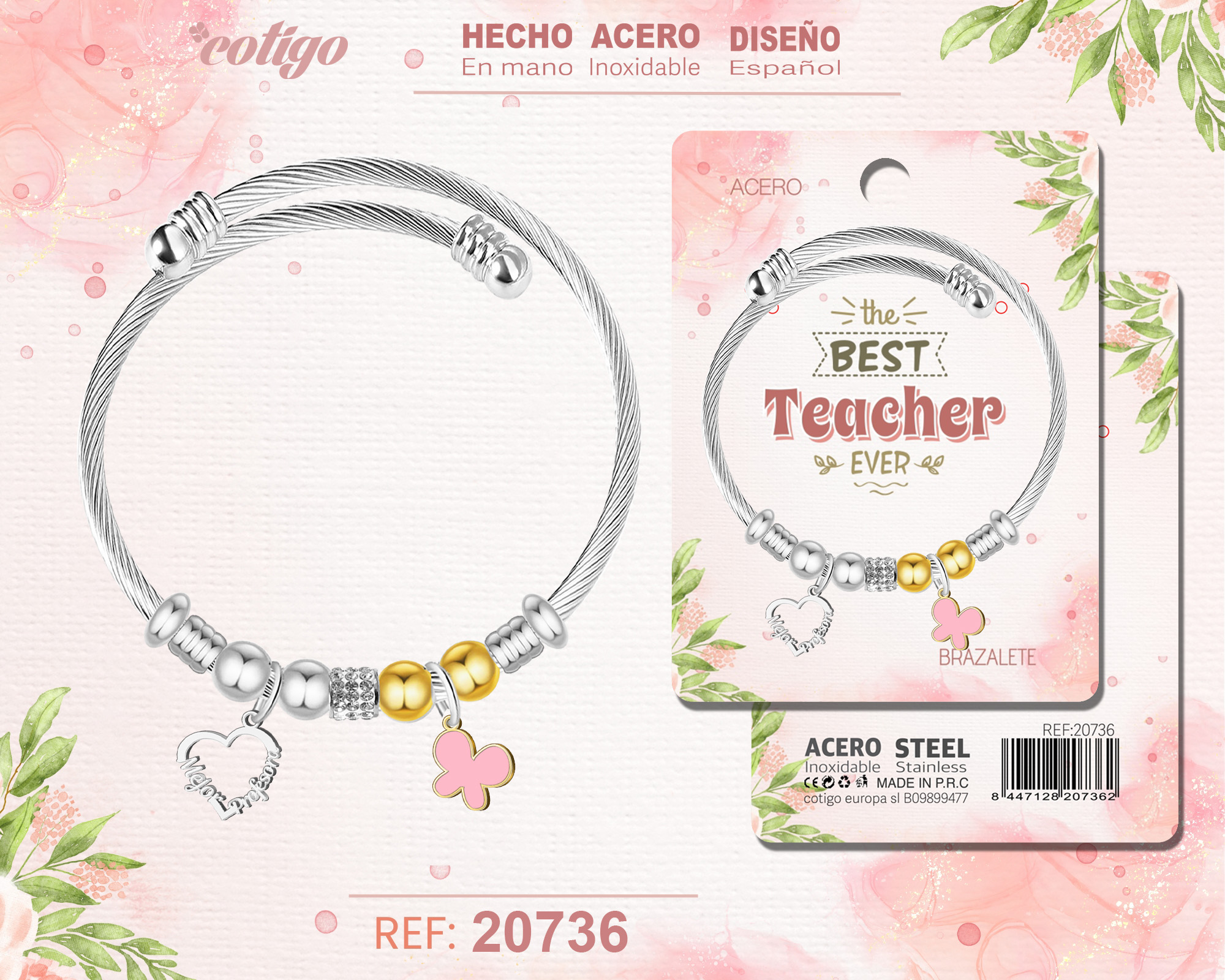 BRAZALETE ACERO PARA PROFESORA