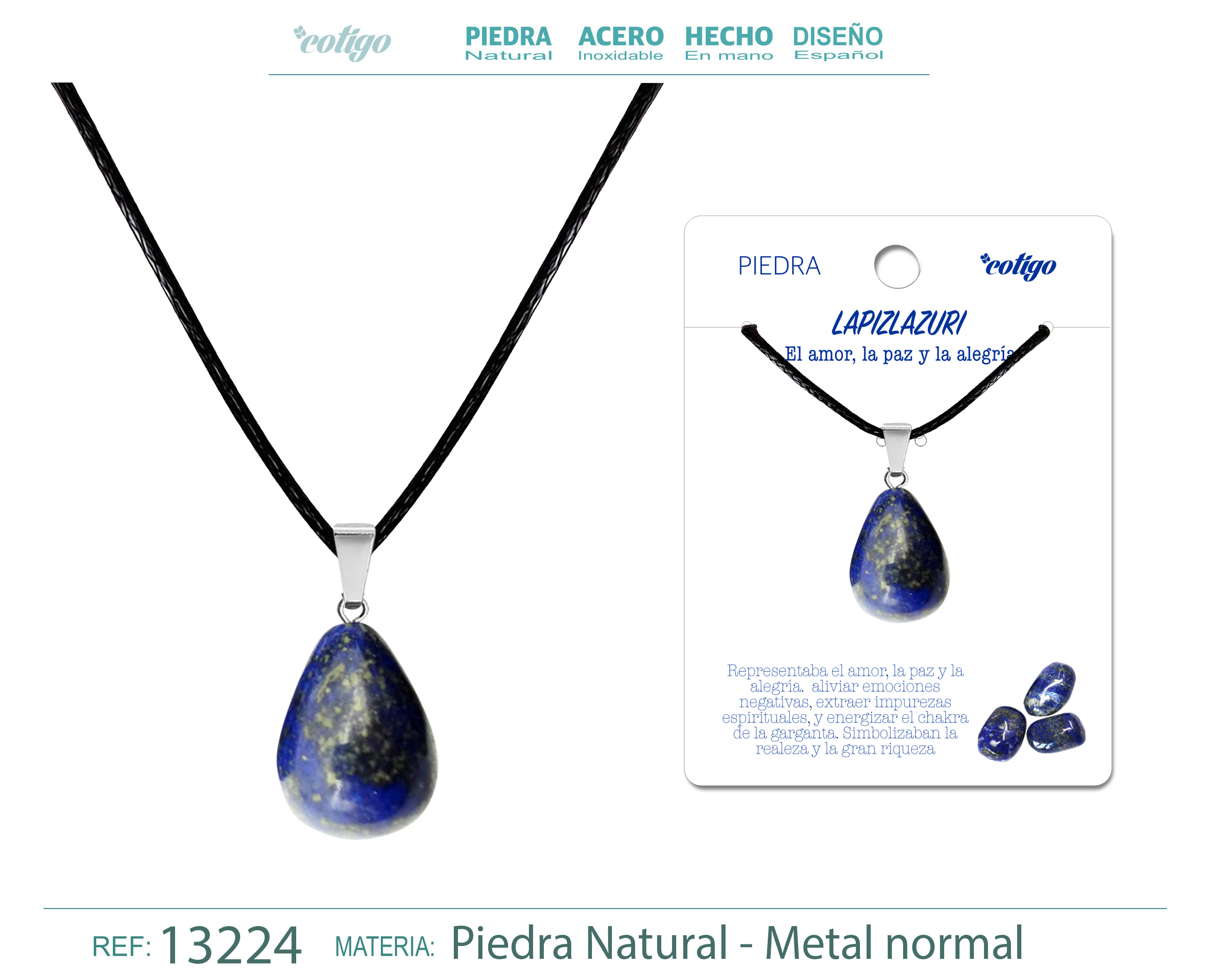 COLGANTE GOTITA DE PIEDRA LAPISLAZULI