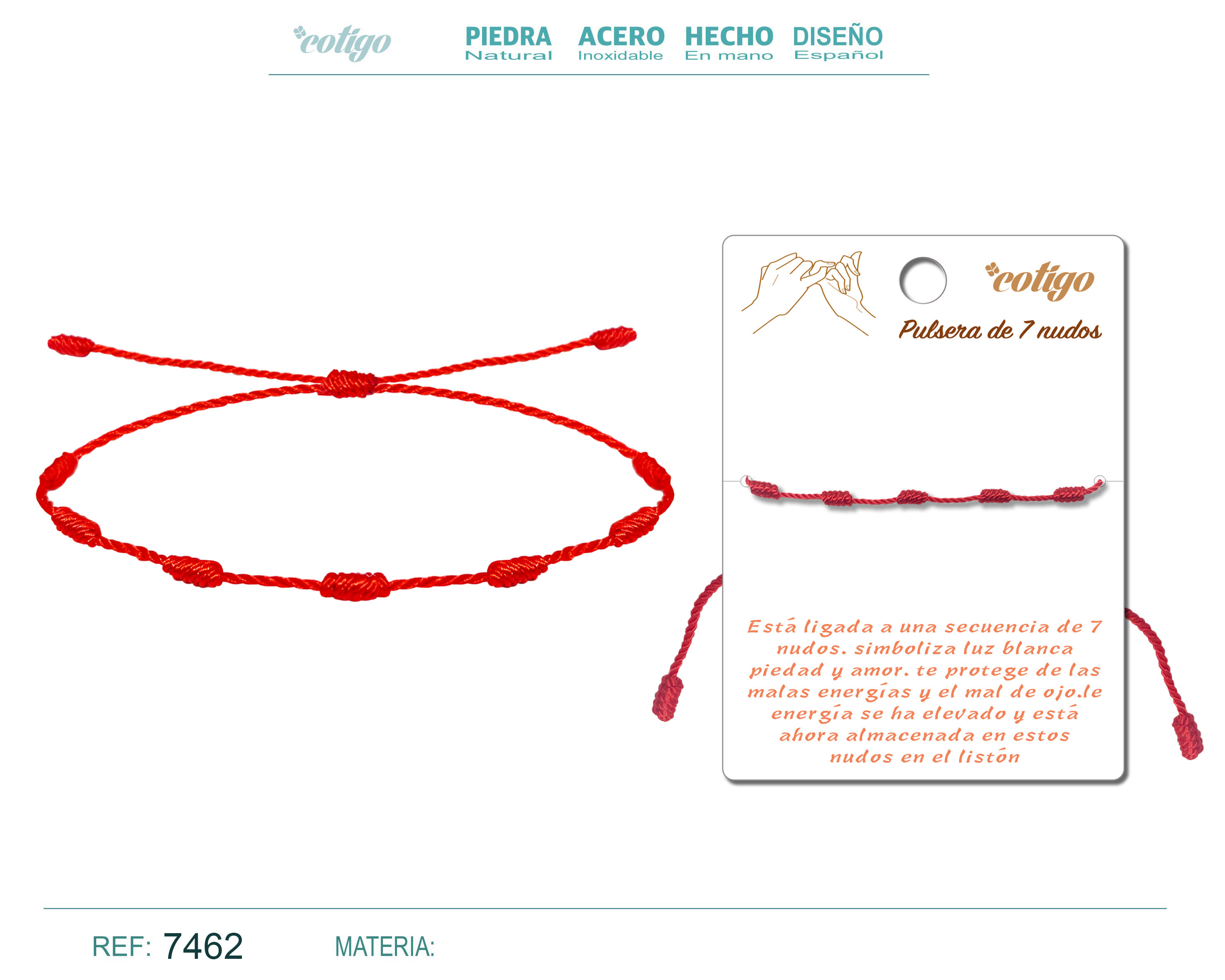 Pulsera 7 Nudos 1 PCS