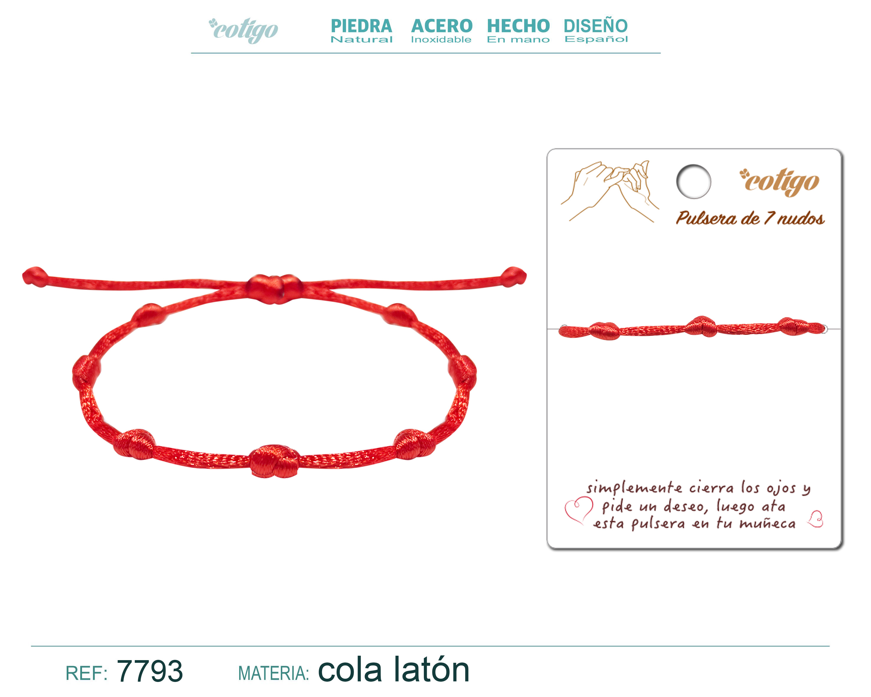 Pulsera 7 Nudos de Cola Raton