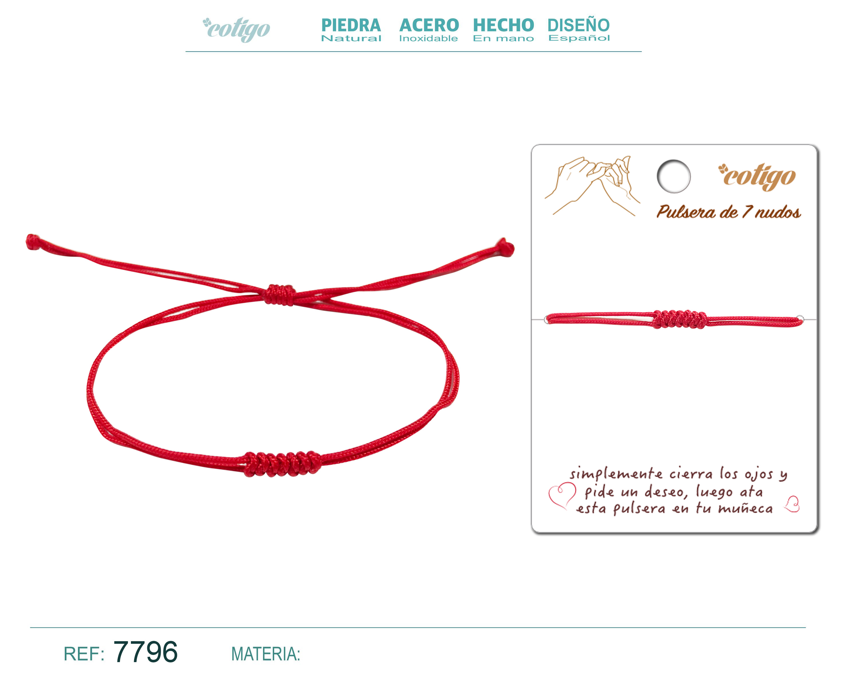 Pulsera 7 nudos Modelo especial
