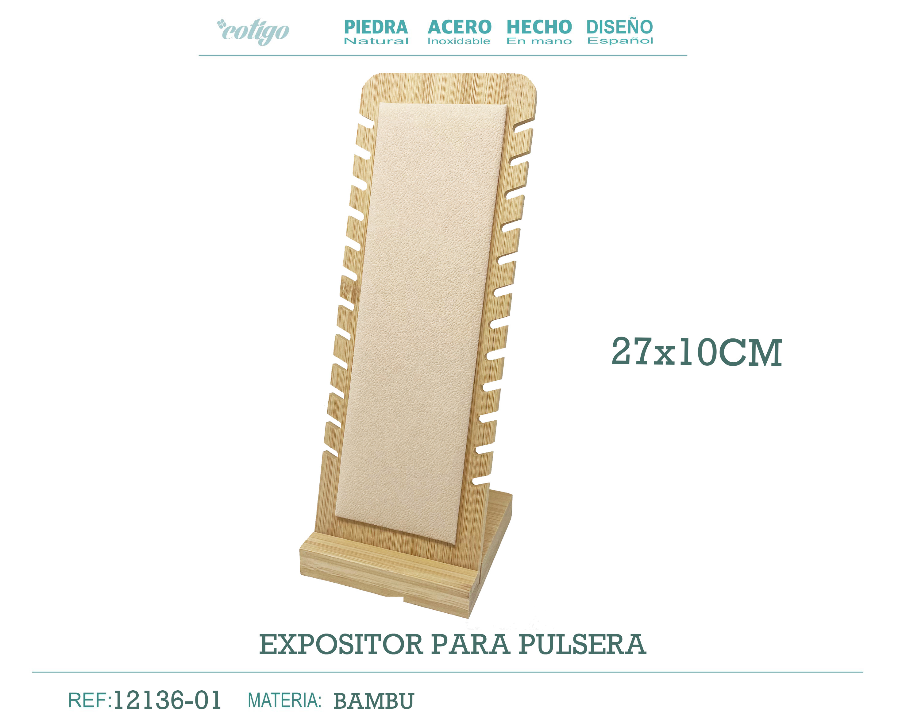 Expositor de Bambú para Pulsera o Collar