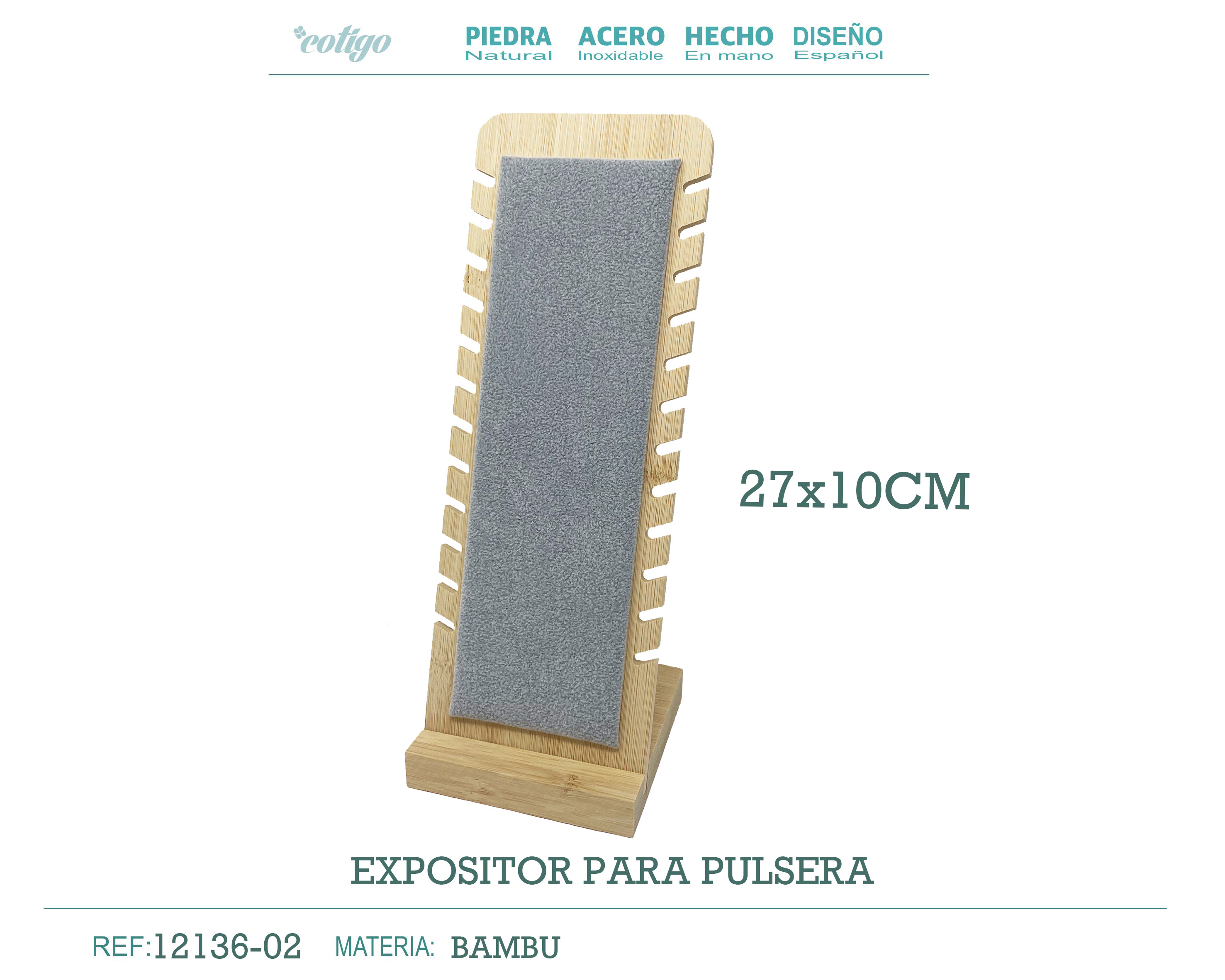 Expositor de Bambú para Pulsera o Collar