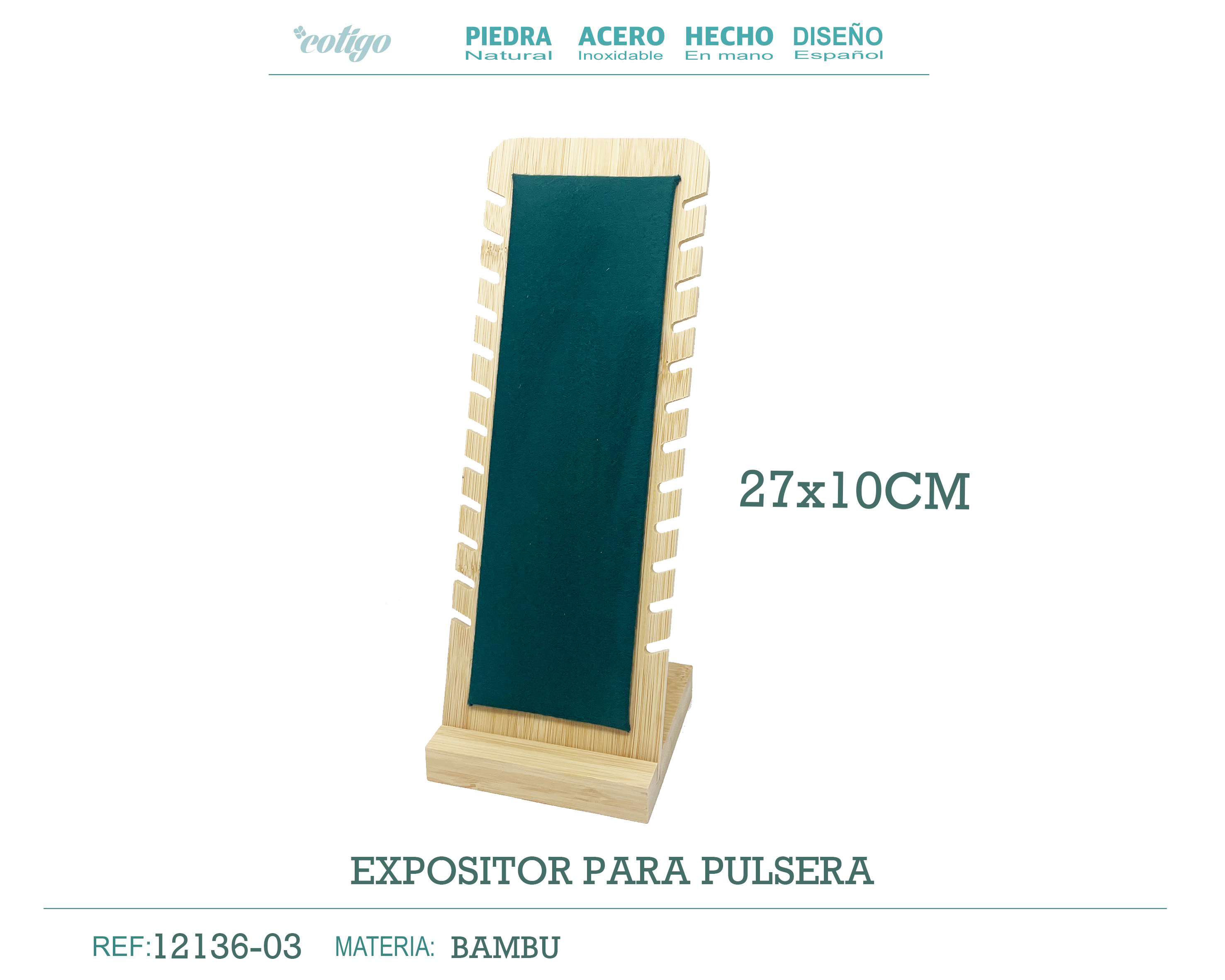 Expositor de Bambú para Pulsera o Collar
