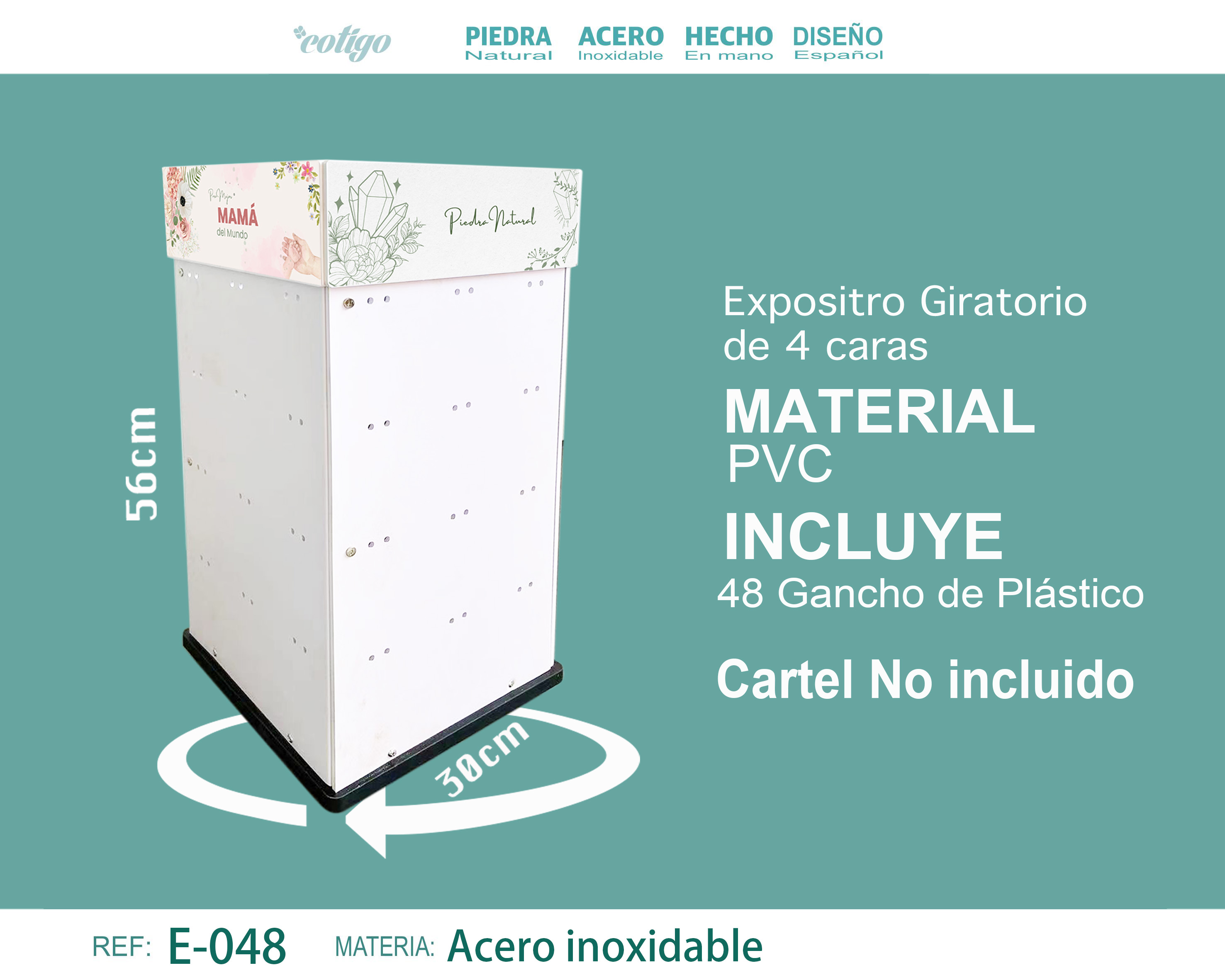EXPOSITOR PARA 48 MODELOS CON GANCHO