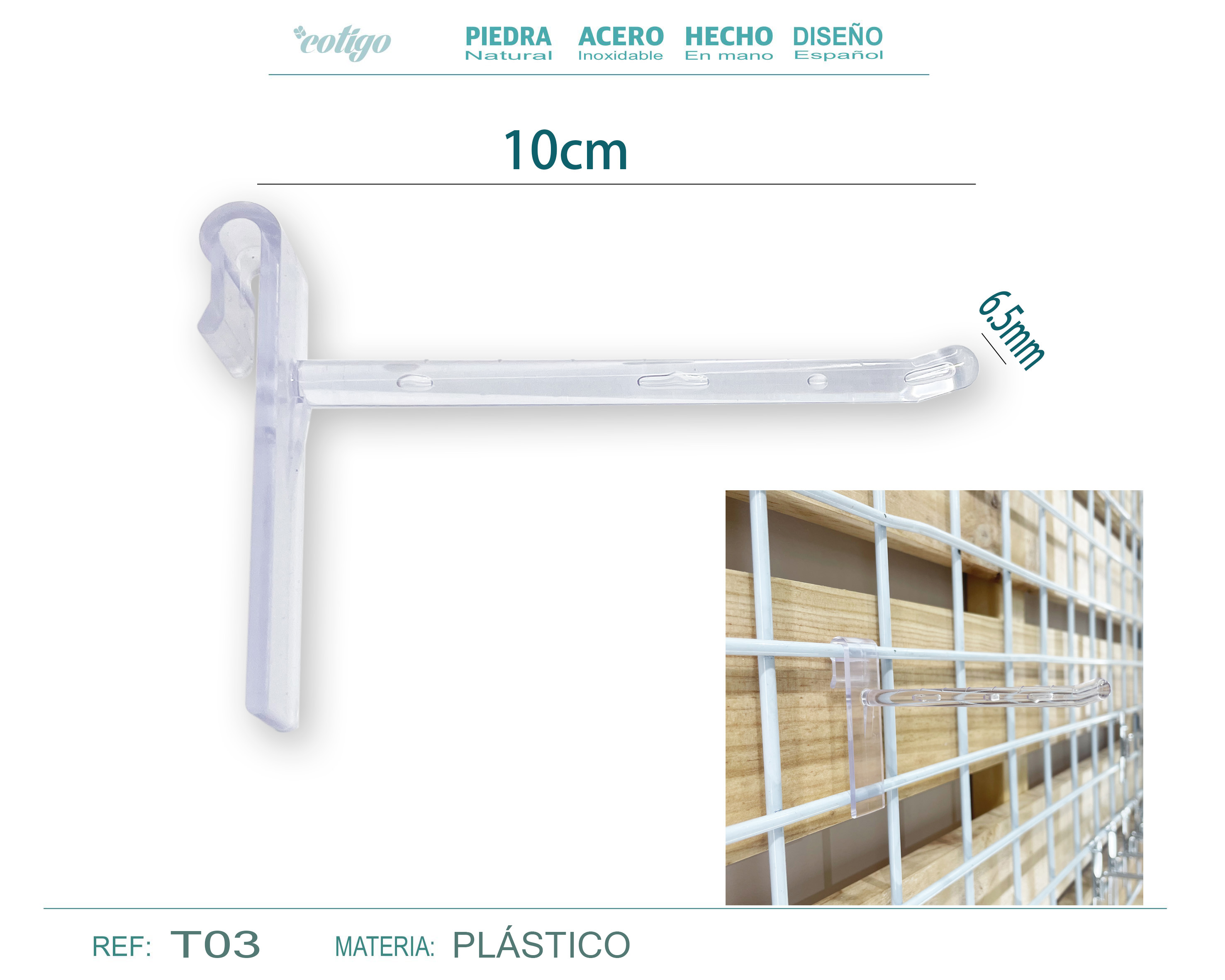GANCHO DE PLASTICO