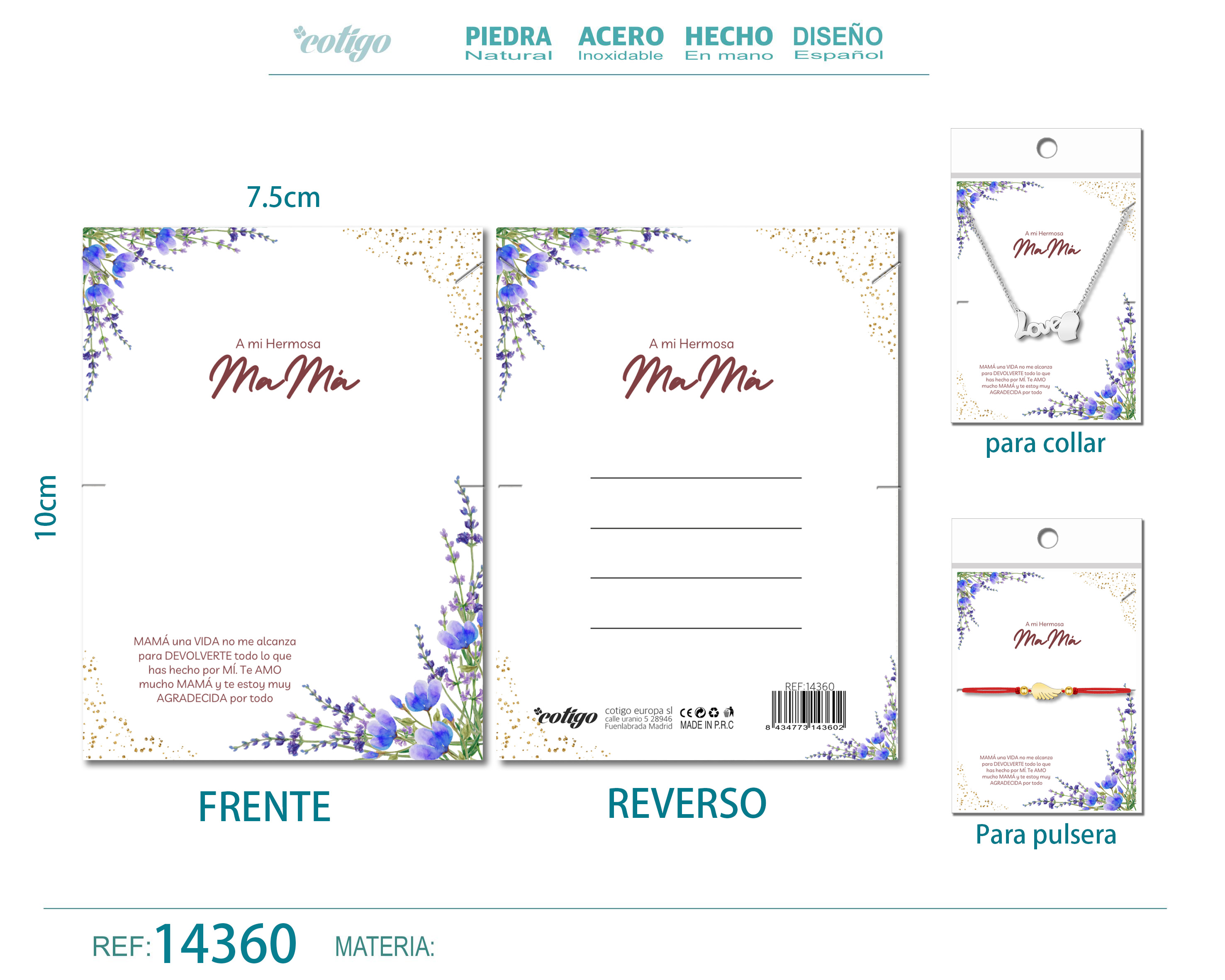 Tarjeta felicitación para Mamá