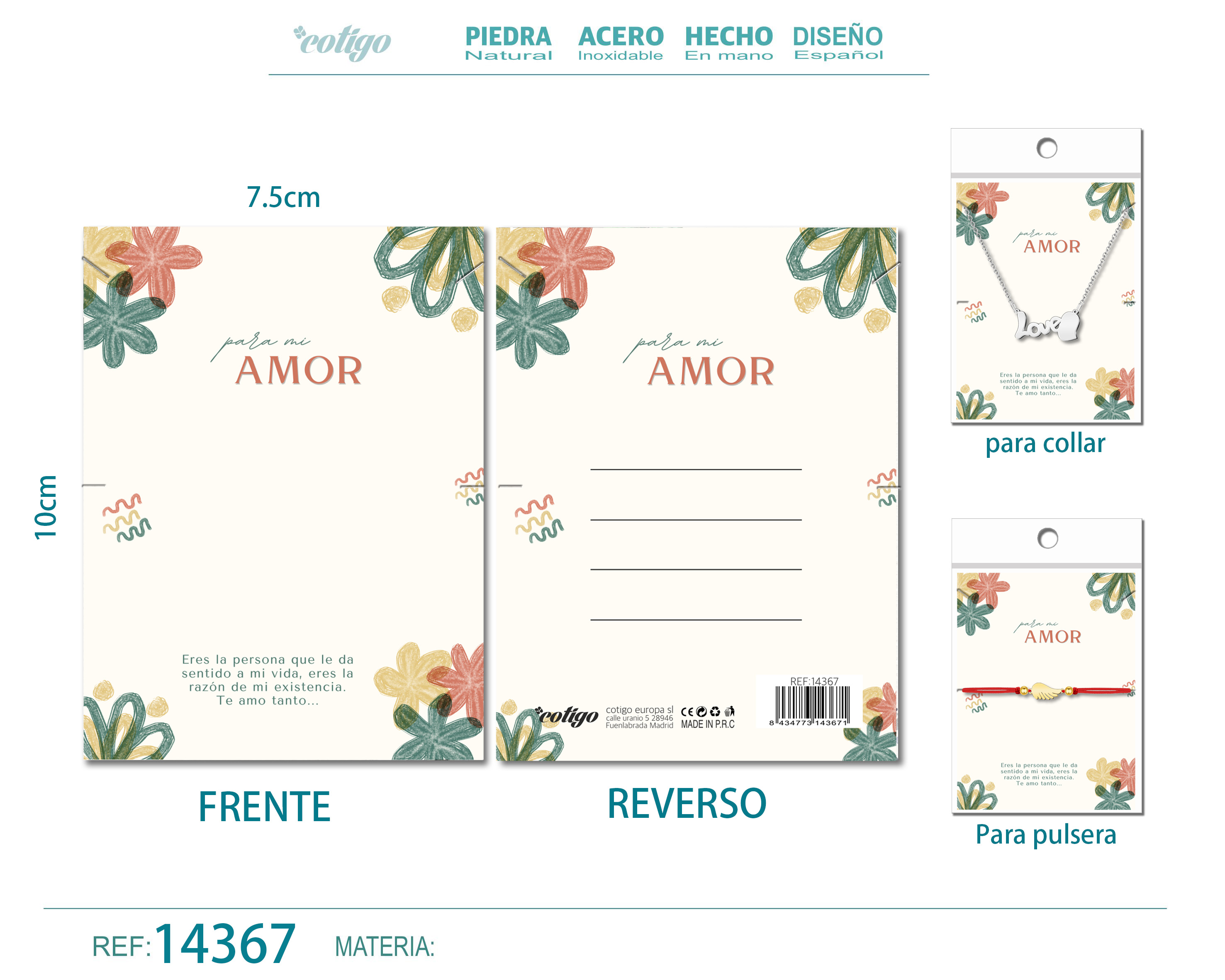 Tarjeta felicitación para Amor