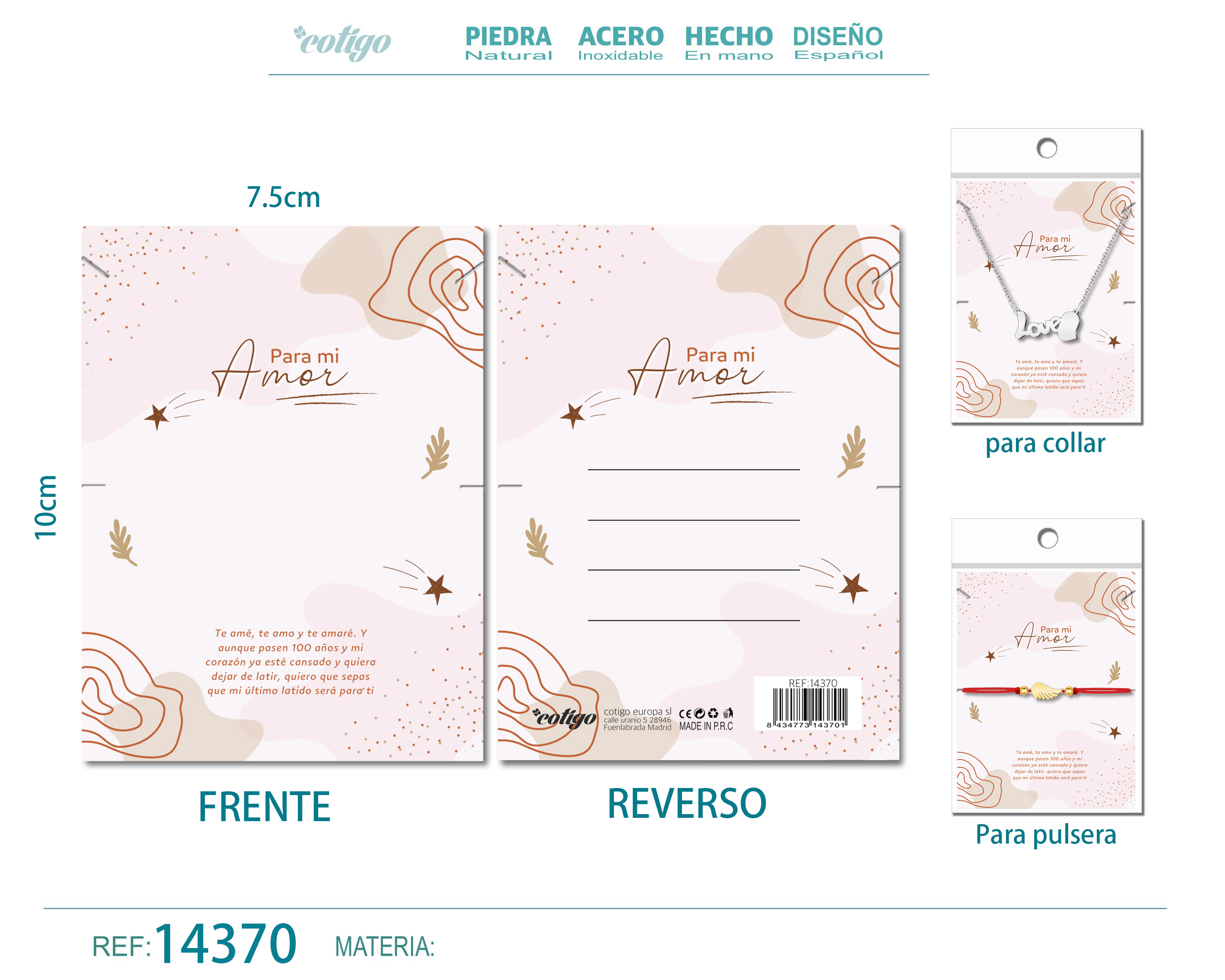 Tarjeta felicitación para Amor