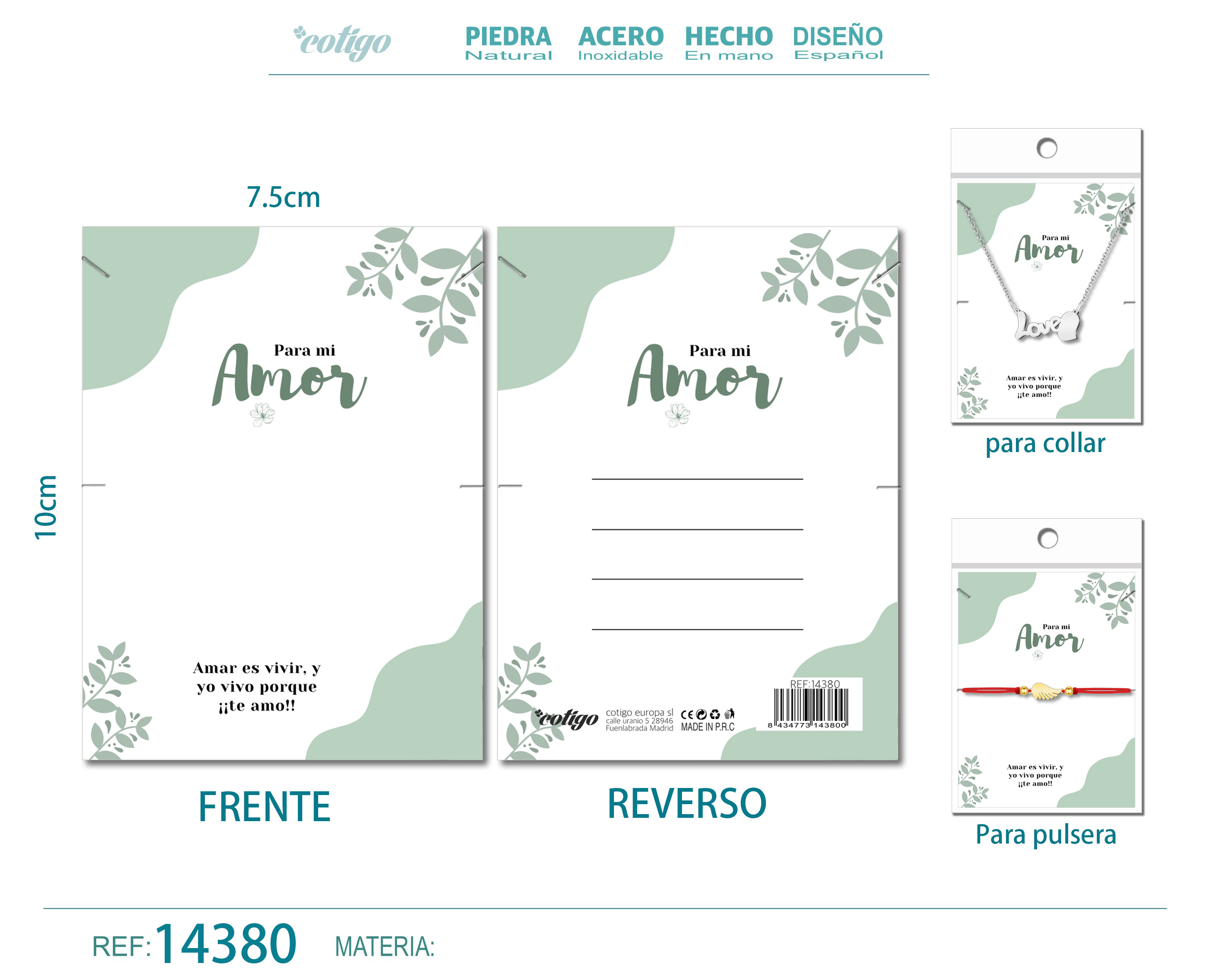 Tarjeta felicitación para Amor