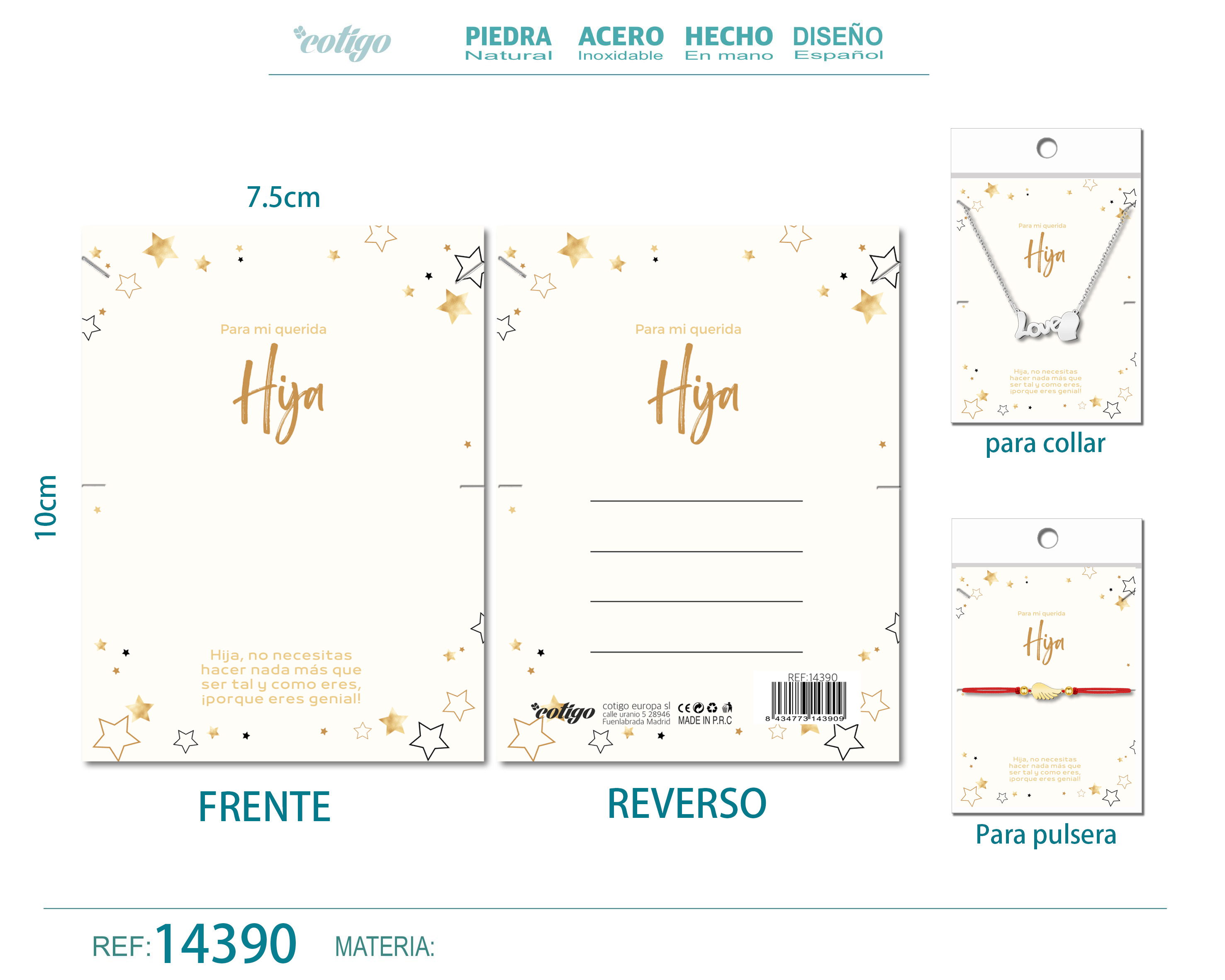 Tarjeta felicitación para Hija