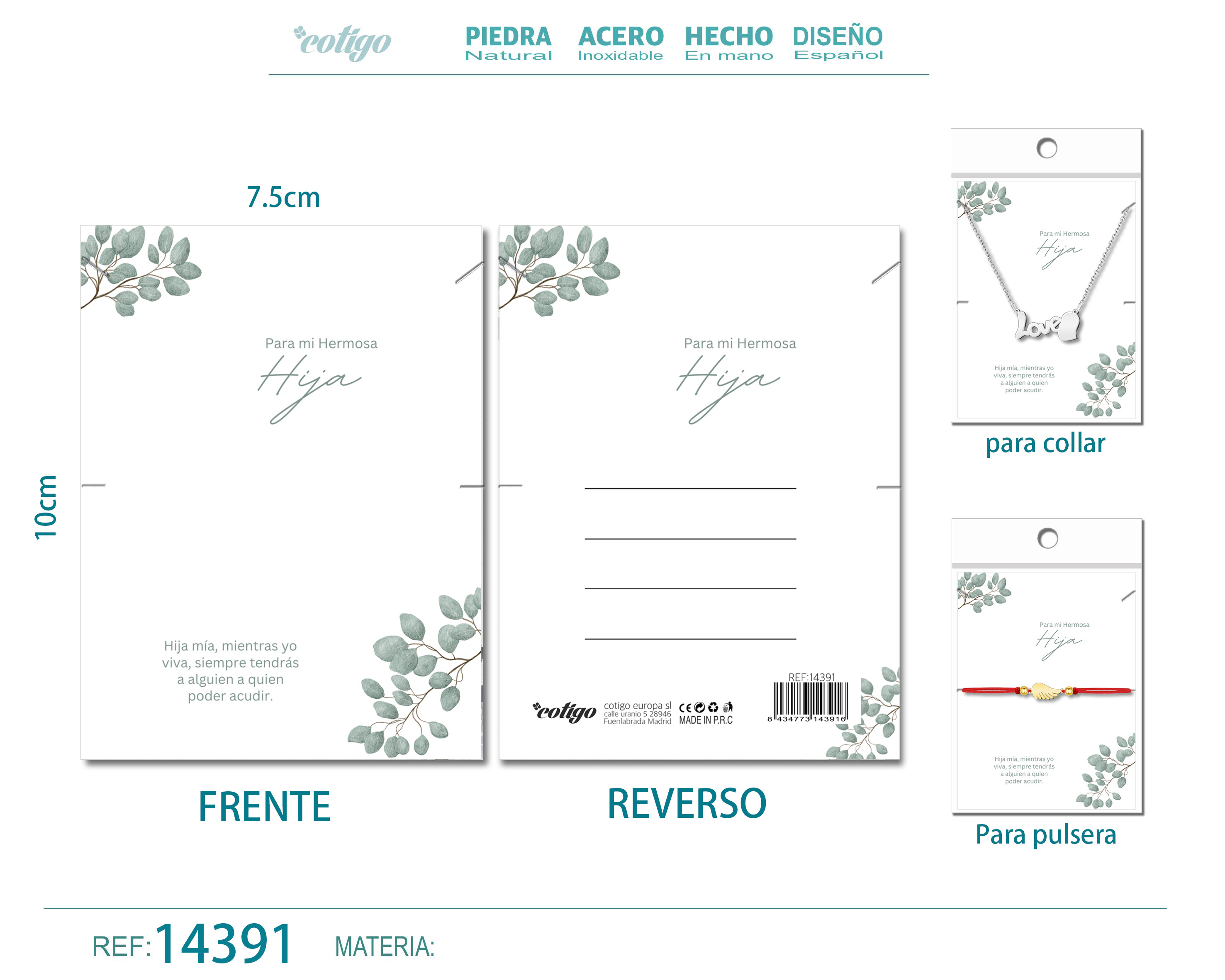 Tarjeta felicitación para Hija