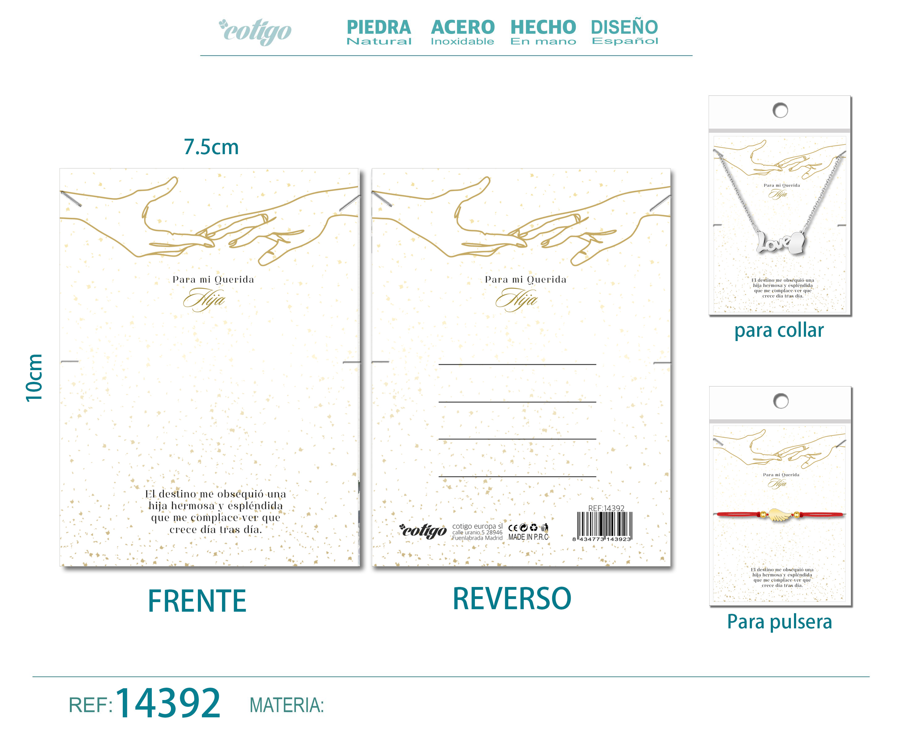 Tarjeta felicitación para Hija