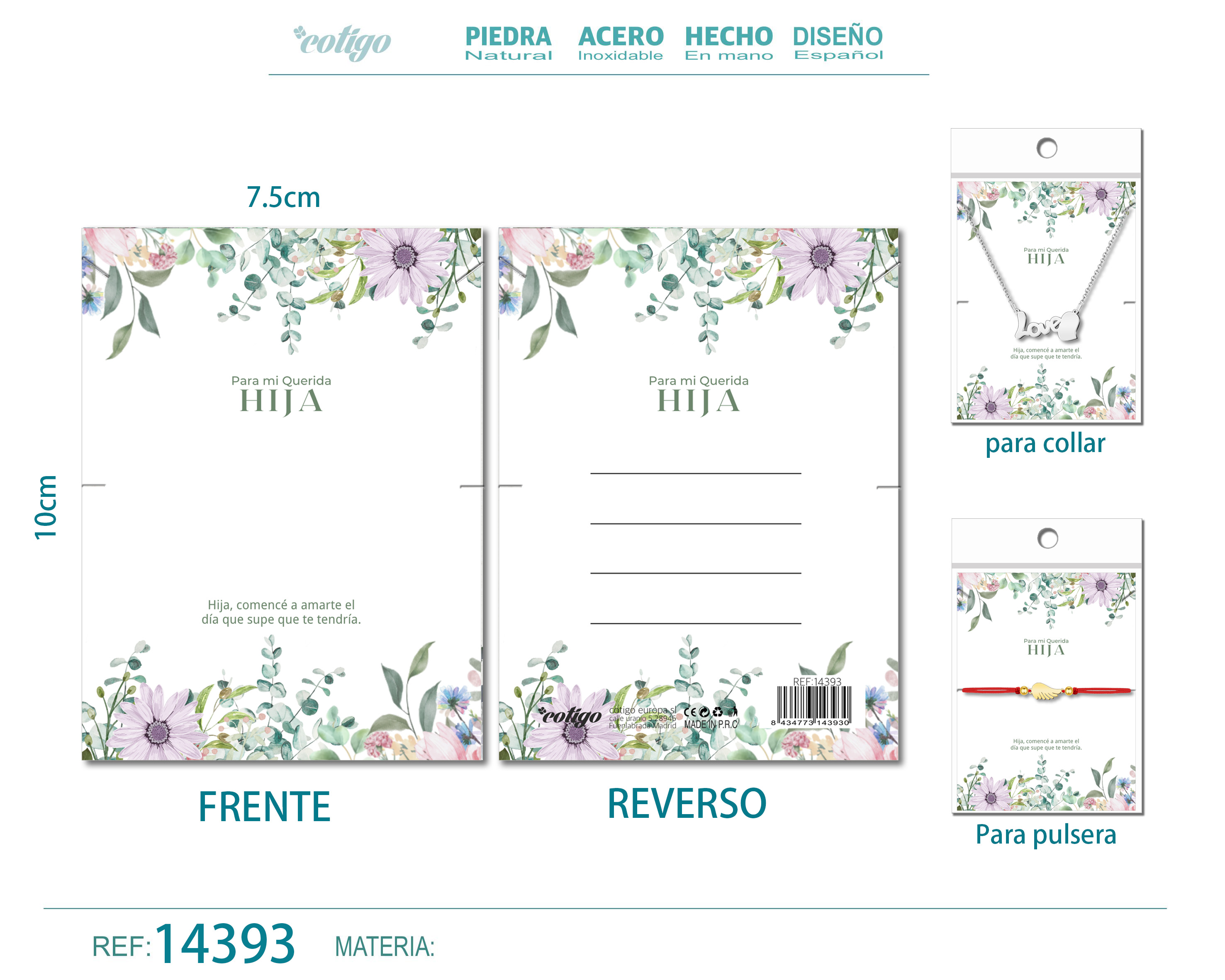 Tarjeta felicitación para Hija