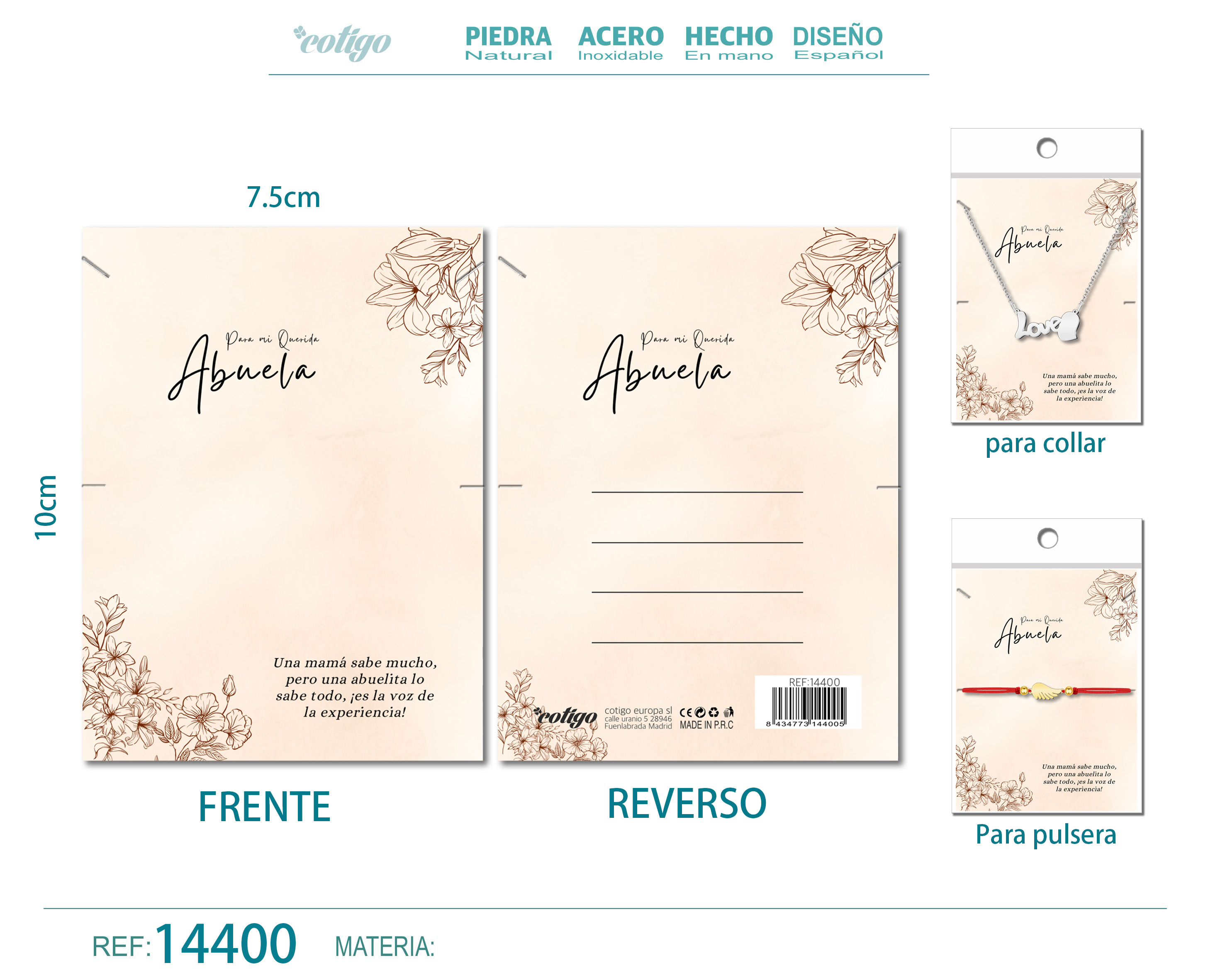 Tarjeta felicitación para Abuela