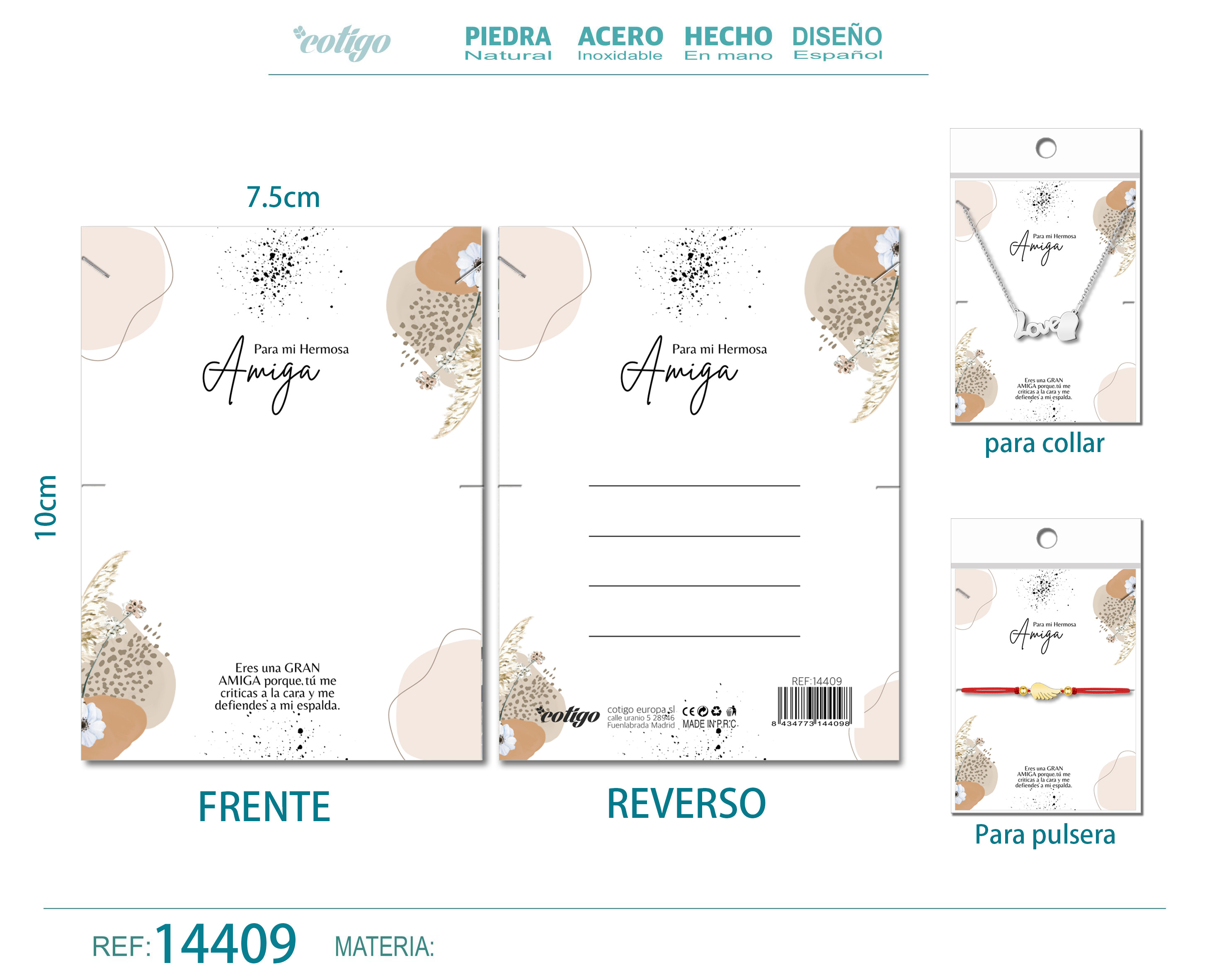 Tarjeta felicitación para Amiga