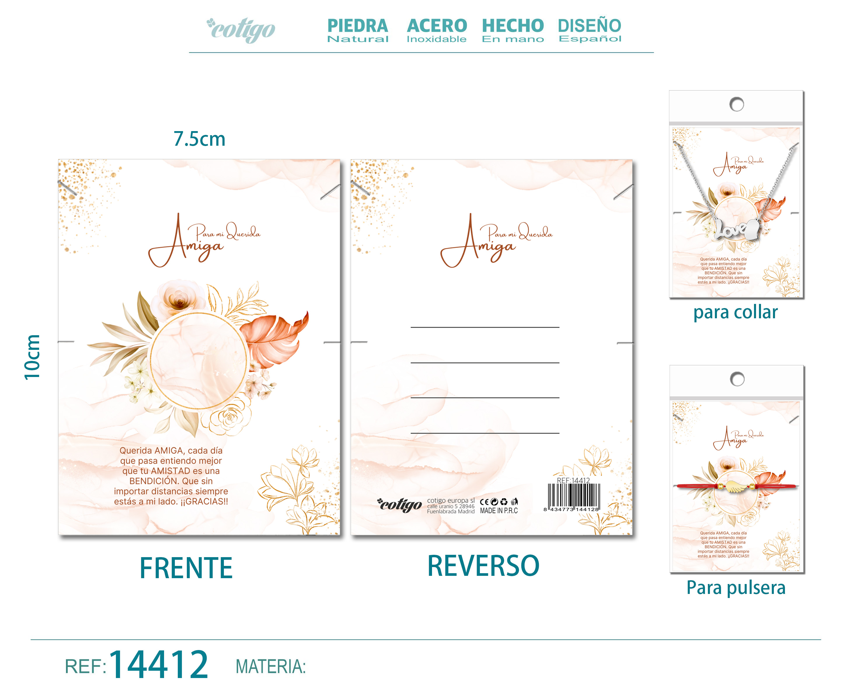 Tarjeta felicitación para Amiga