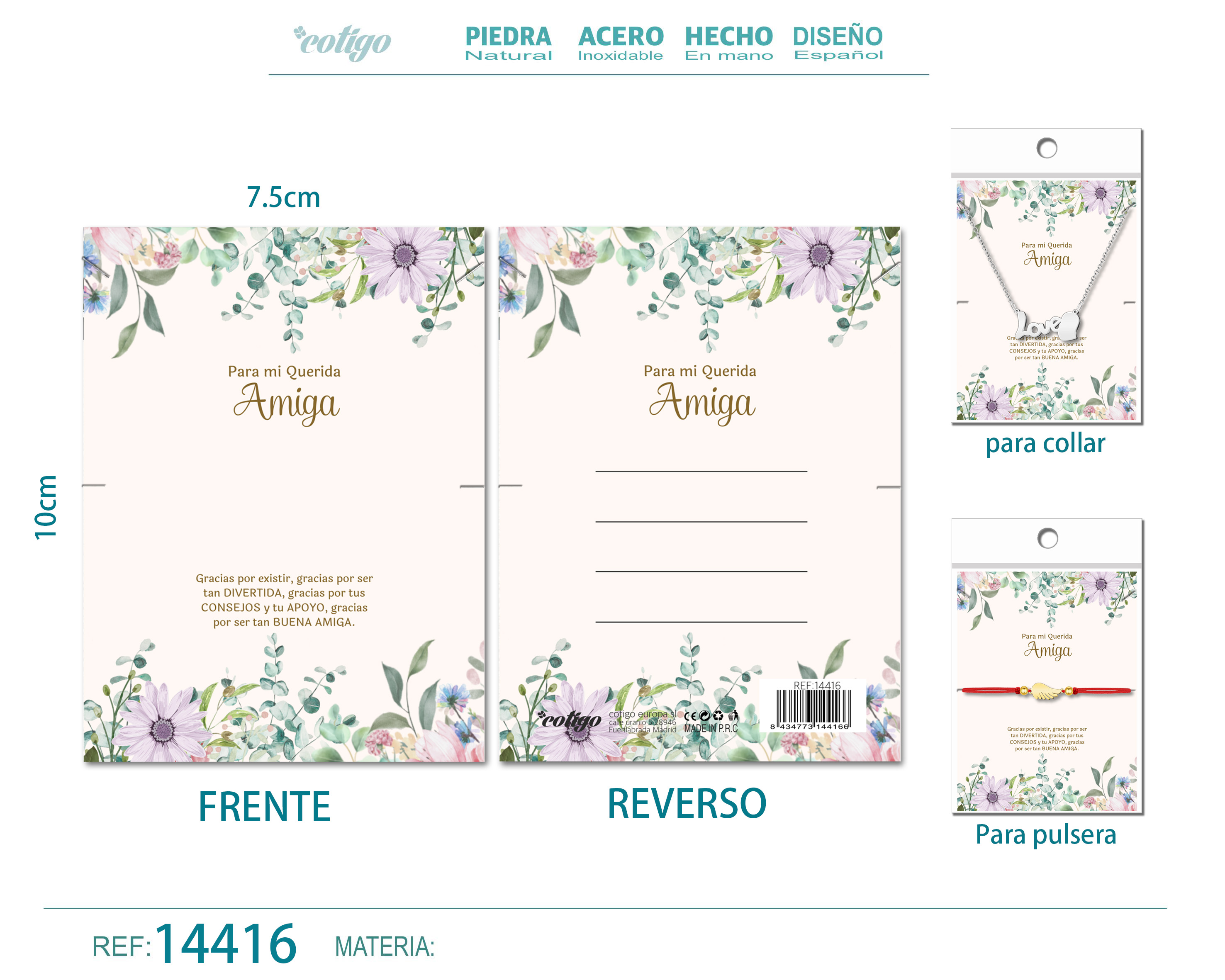 Tarjeta felicitación para Amiga