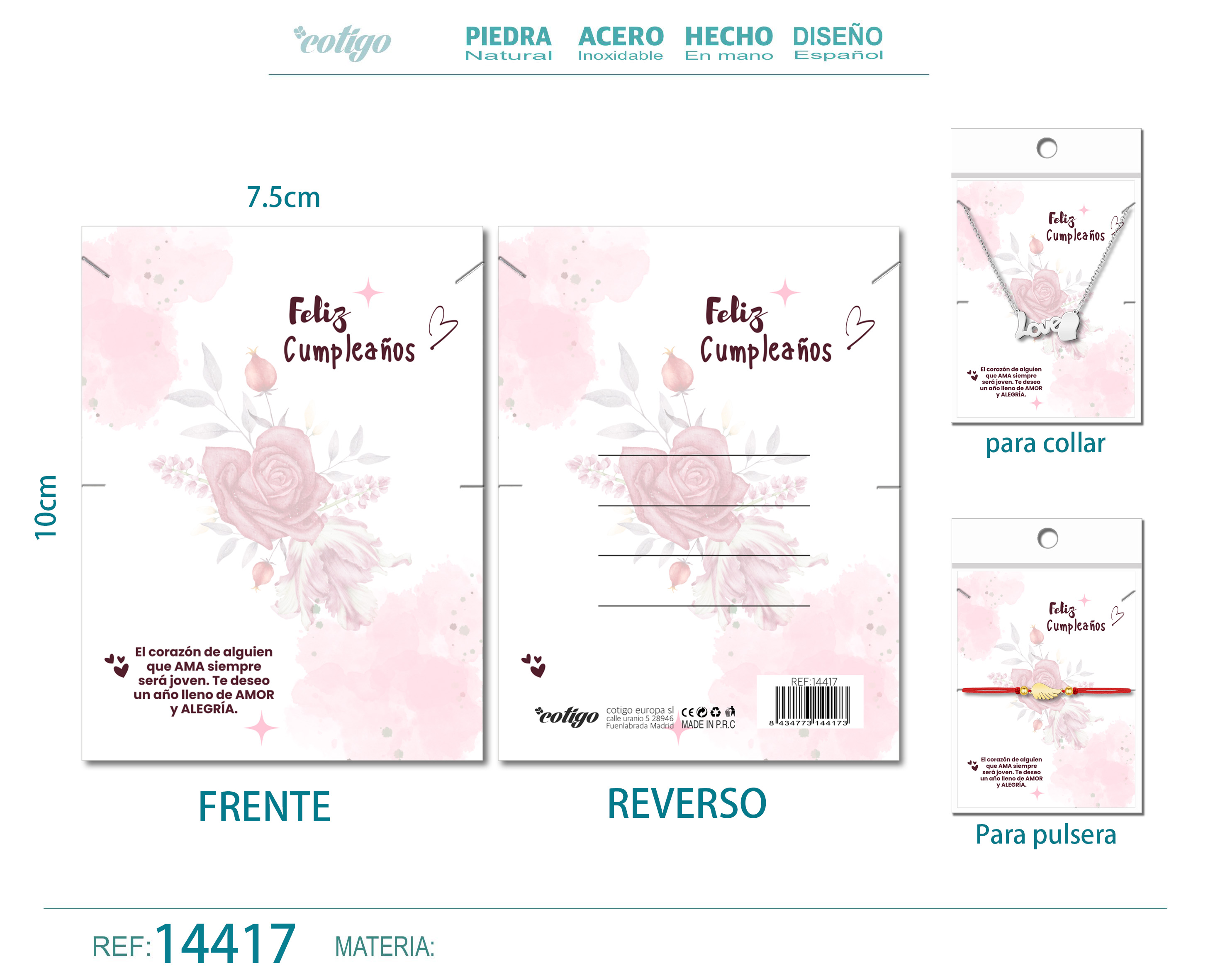 Tarjeta felicitación para Cumpleaños