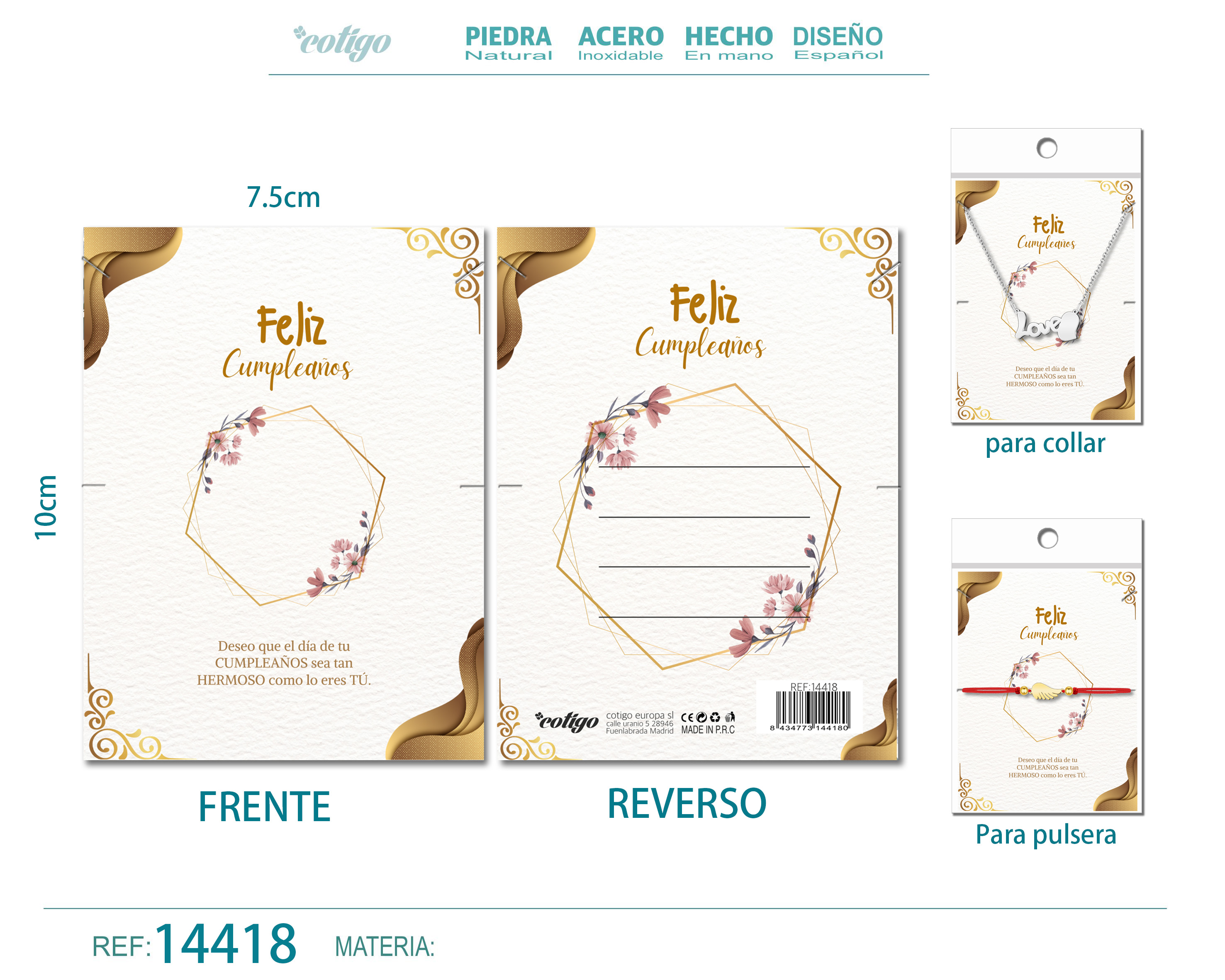 Tarjeta felicitación para Cumpleaños