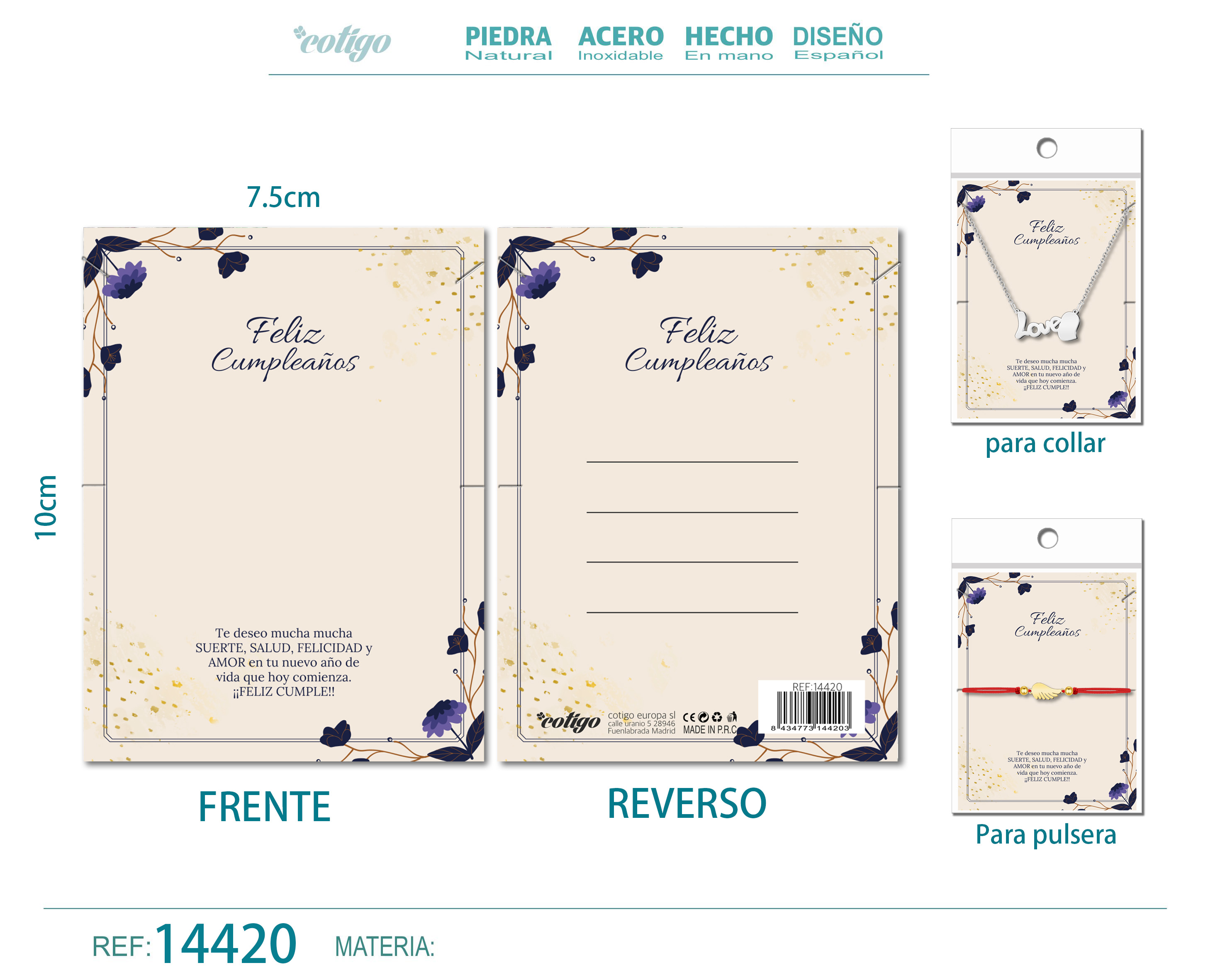 Tarjeta felicitación para Cumpleaños