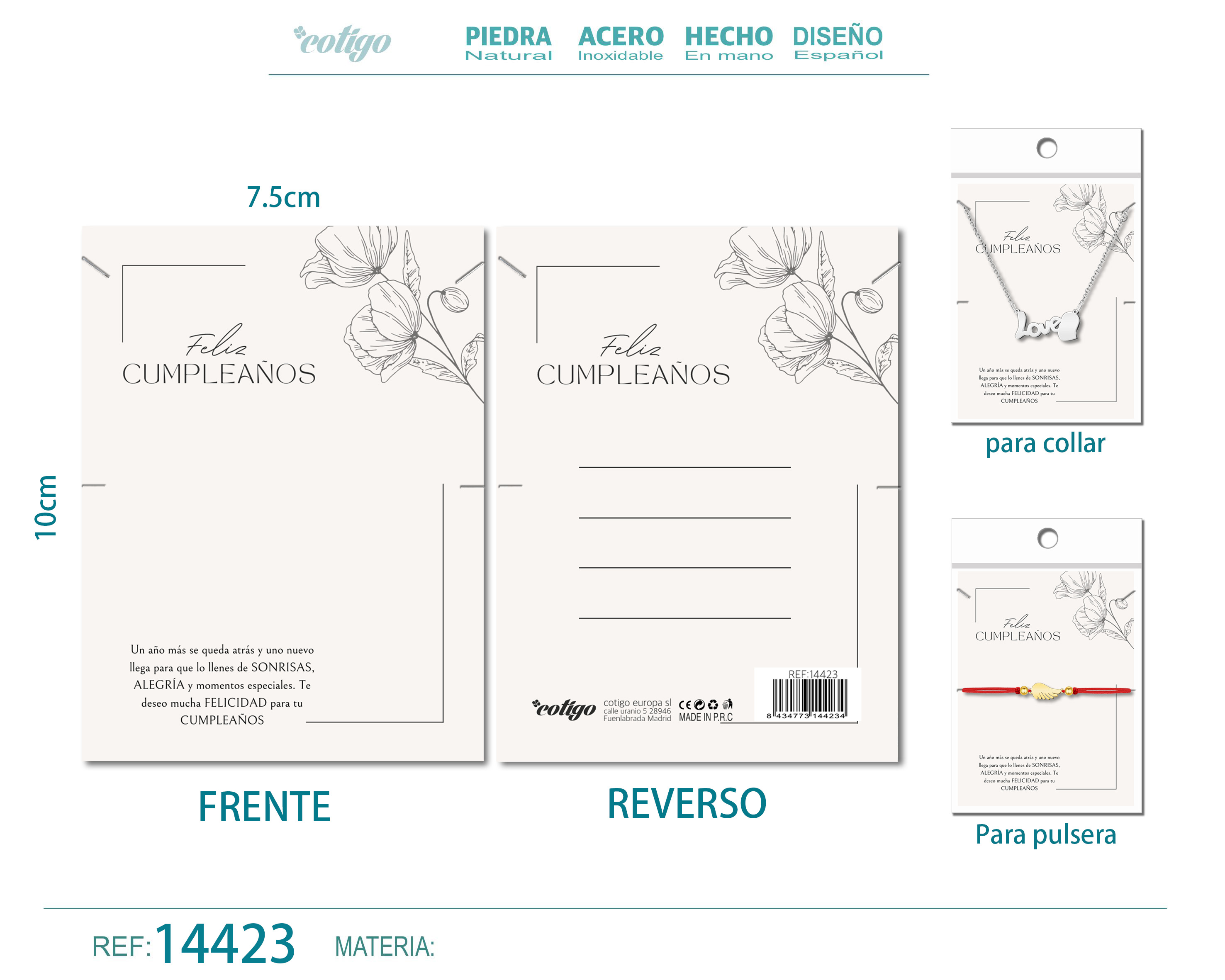 Tarjeta felicitación para Cumpleaños