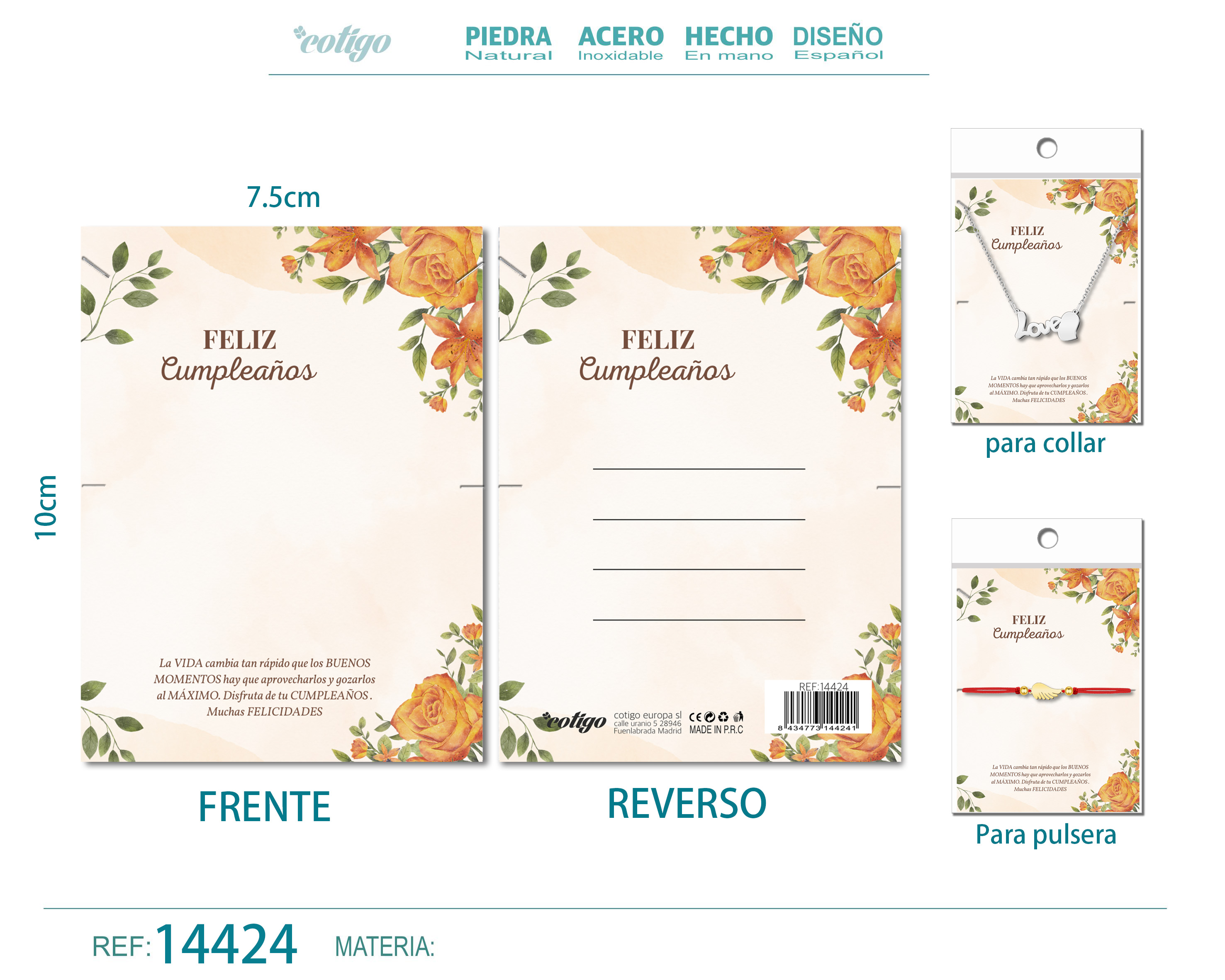 Tarjeta felicitación para Cumpleaños