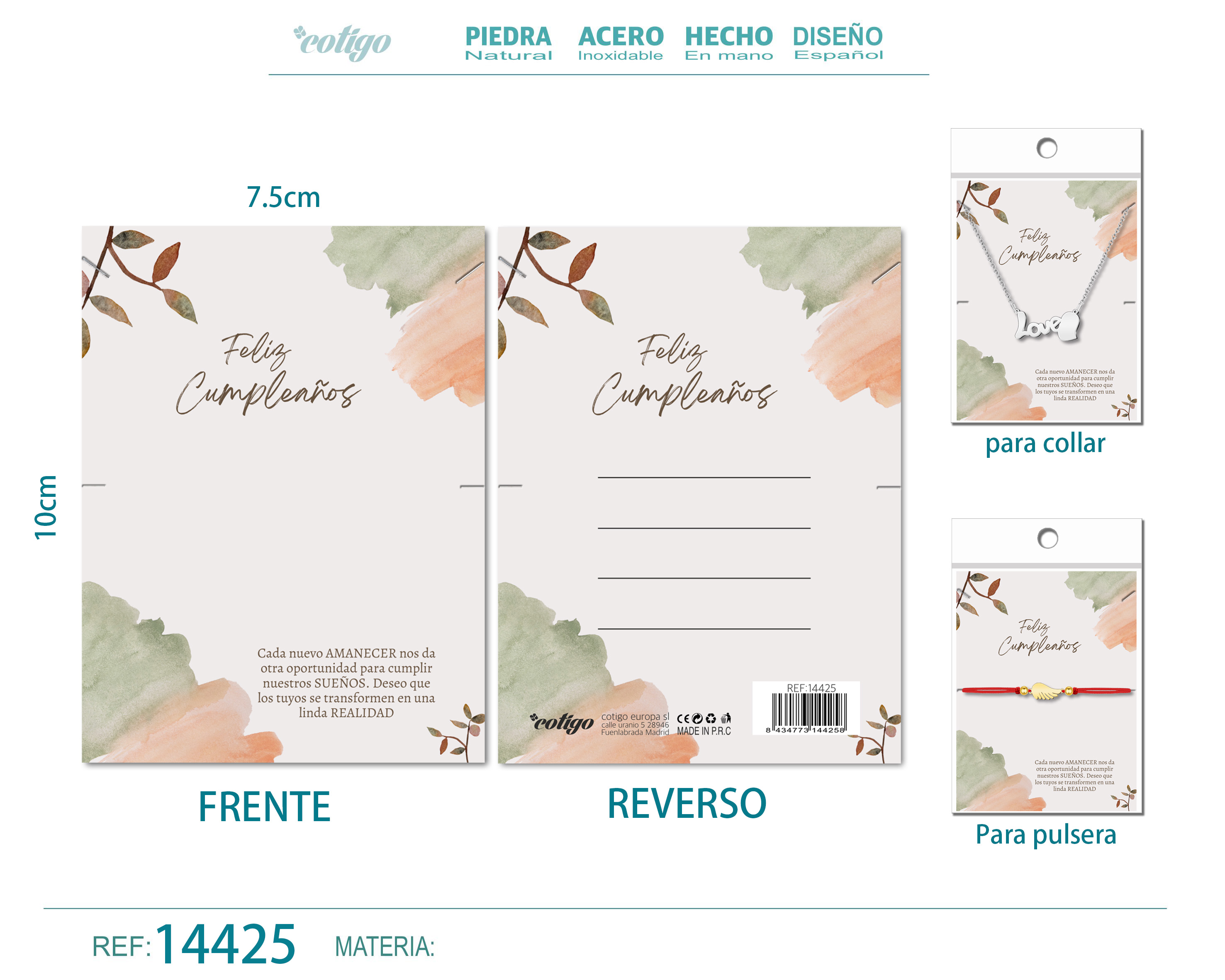 Tarjeta felicitación para Cumpleaños