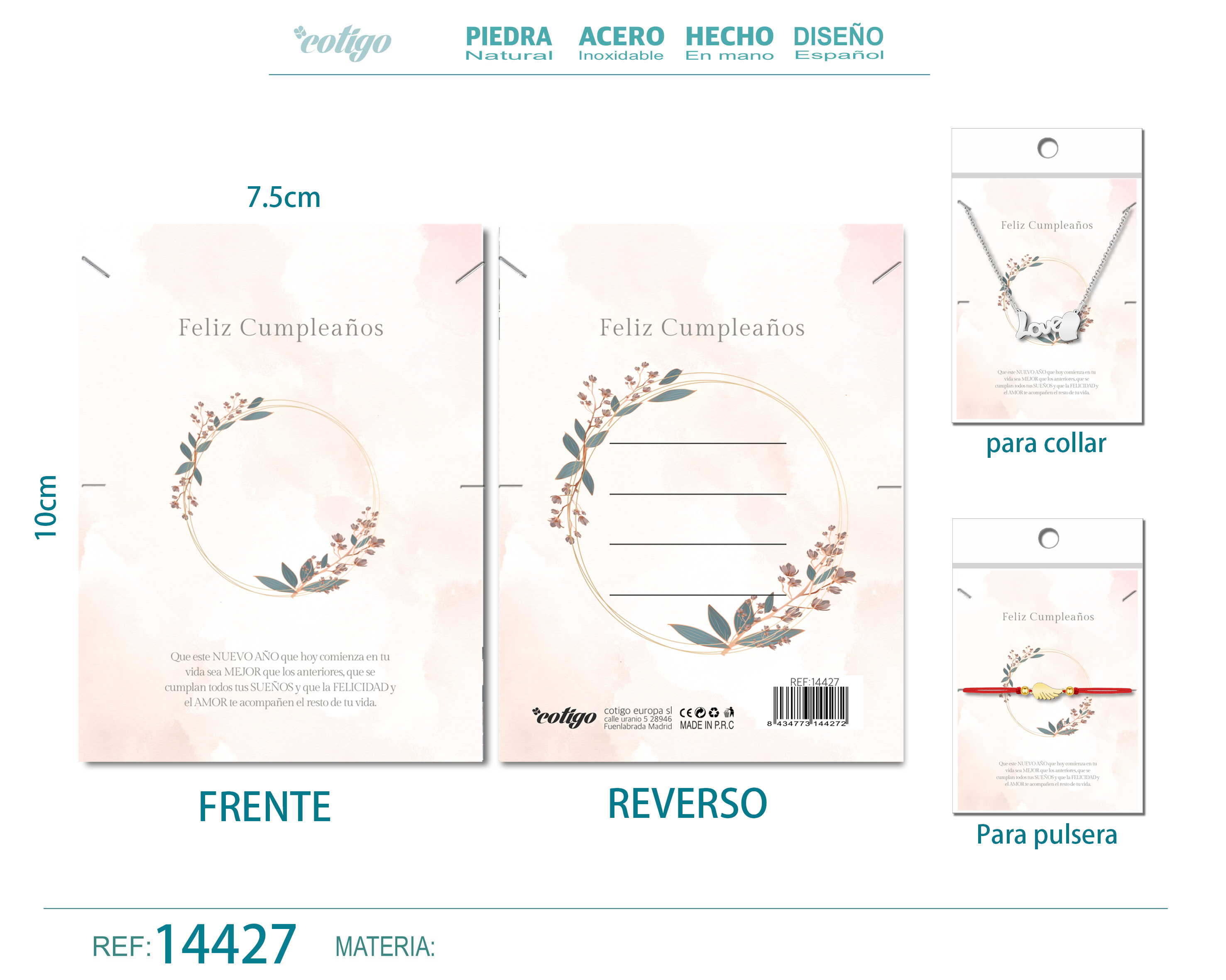 Tarjeta felicitación para Cumpleaños
