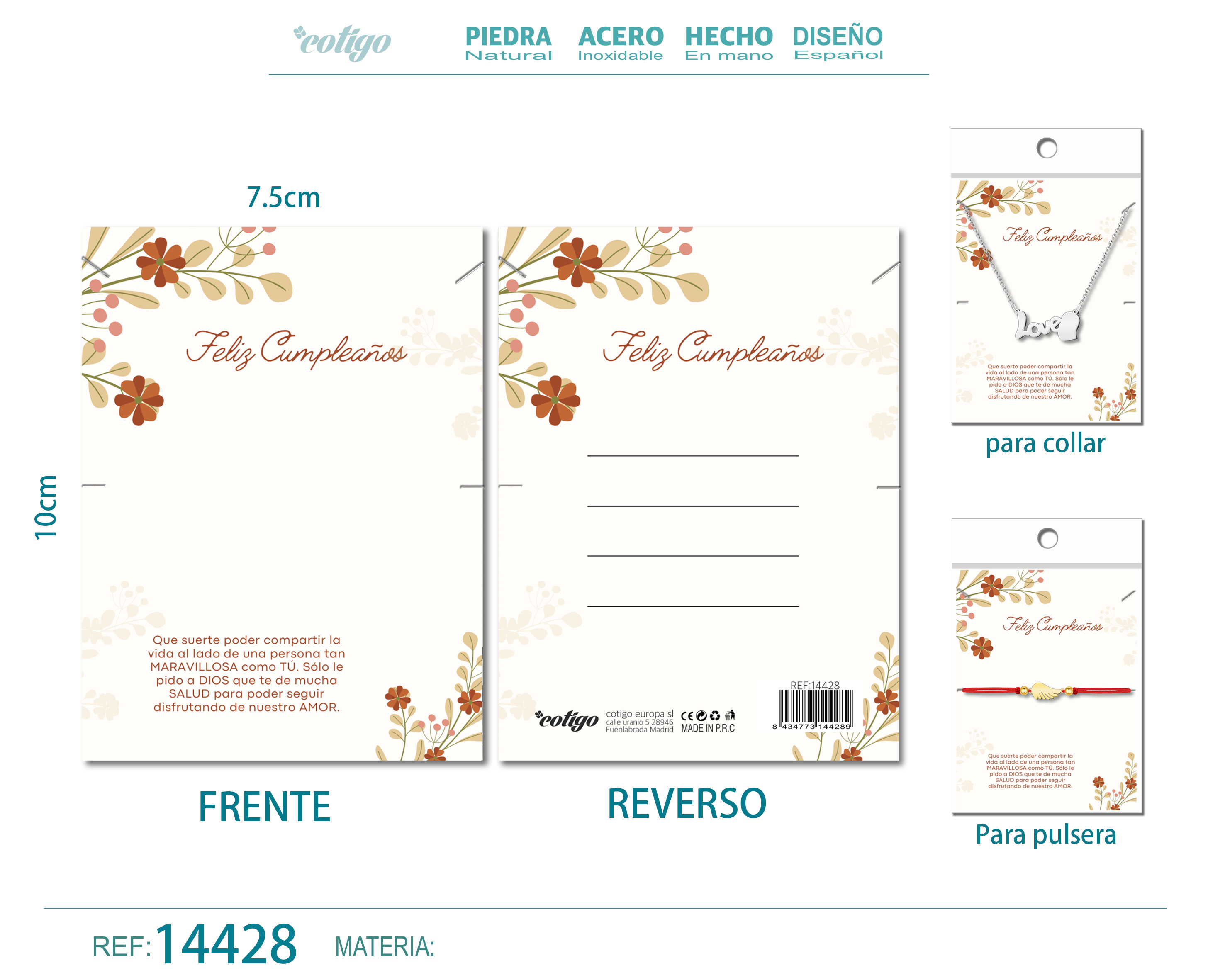 Tarjeta felicitación para Cumpleaños