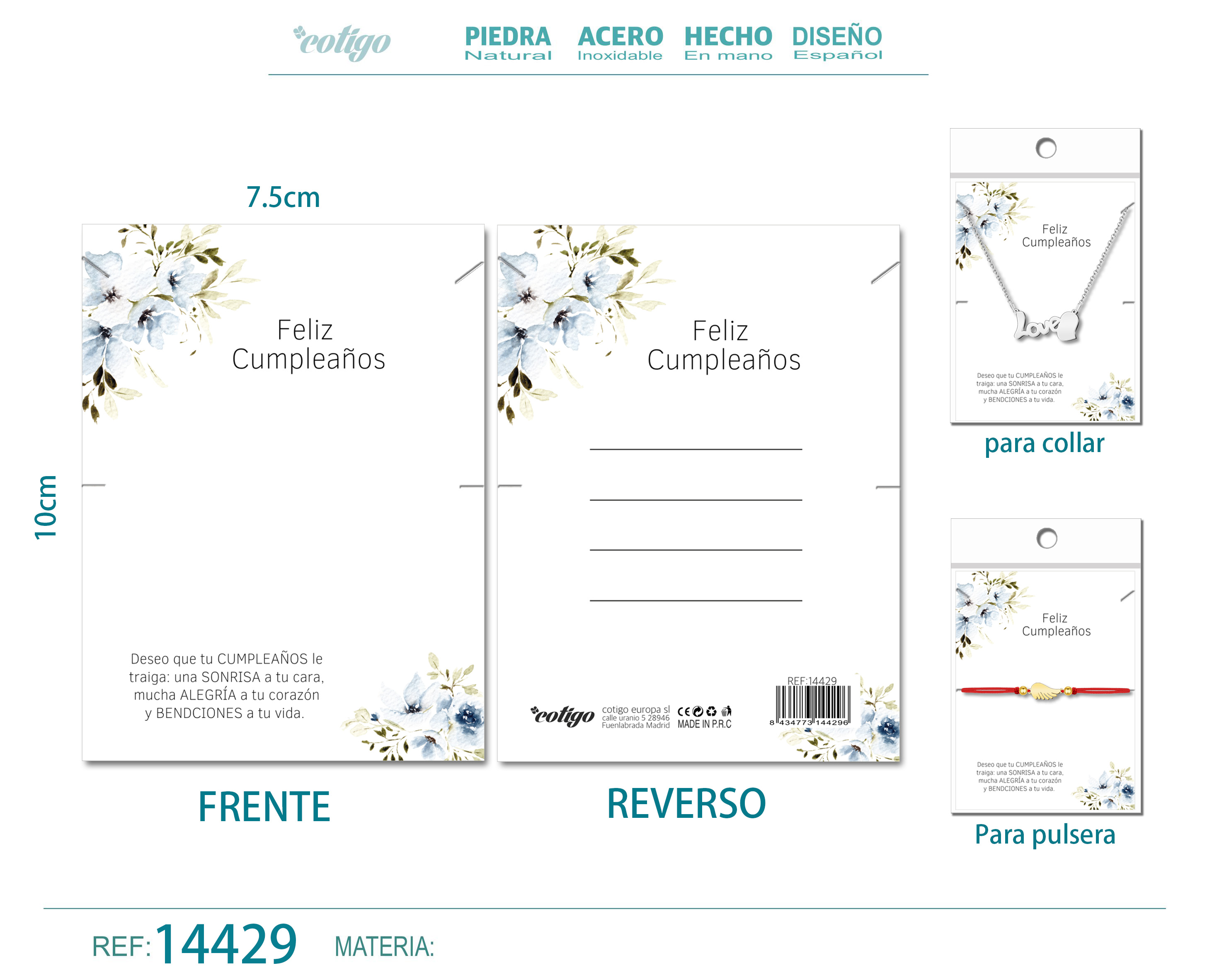 Tarjeta felicitación para Cumpleaños