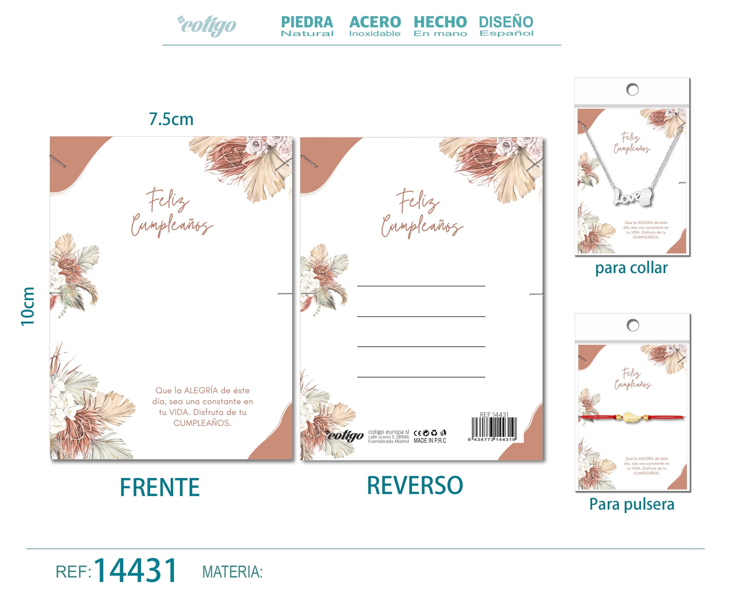 Tarjeta felicitación para Cumpleaños