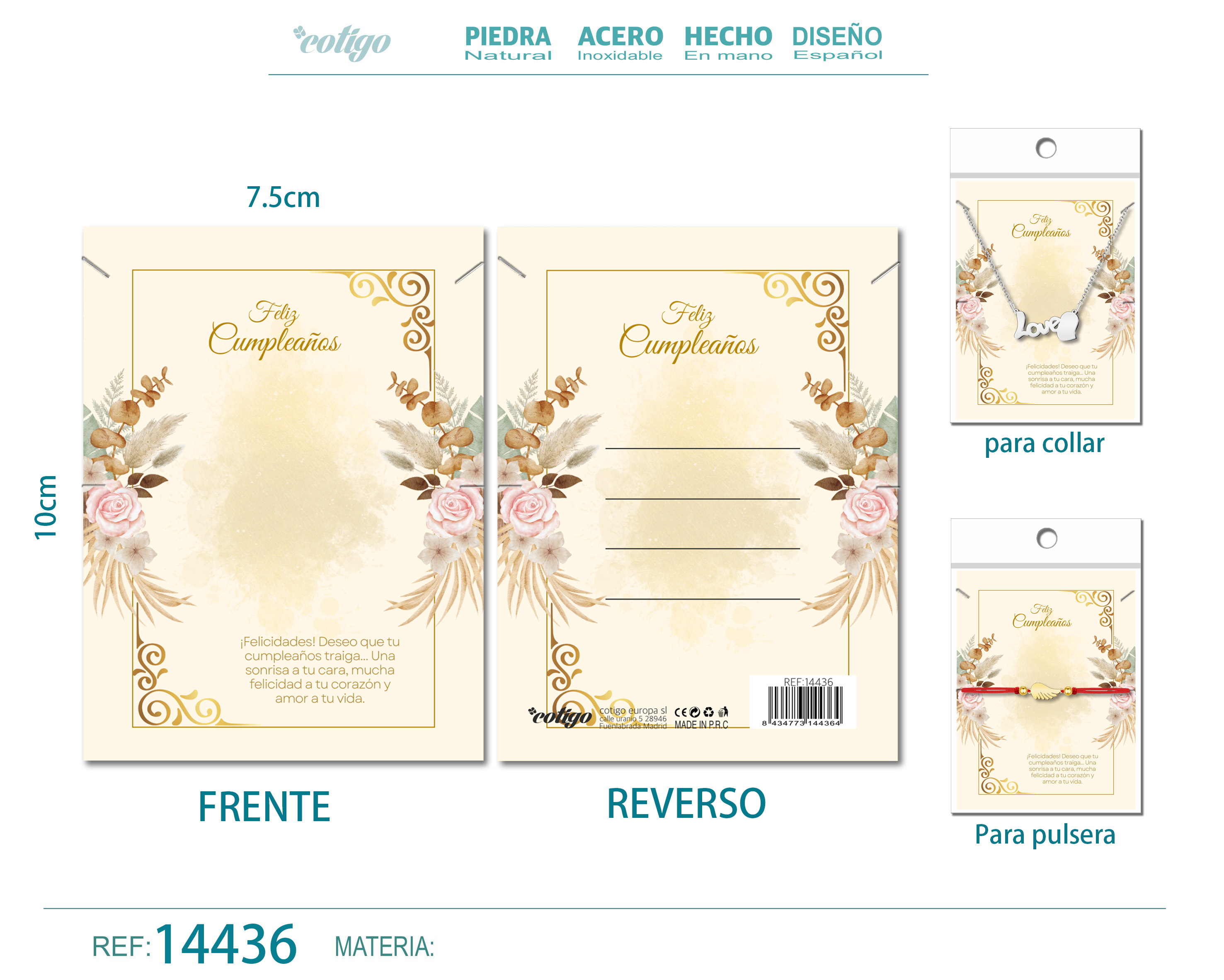 Tarjeta felicitación para Cumpleaños