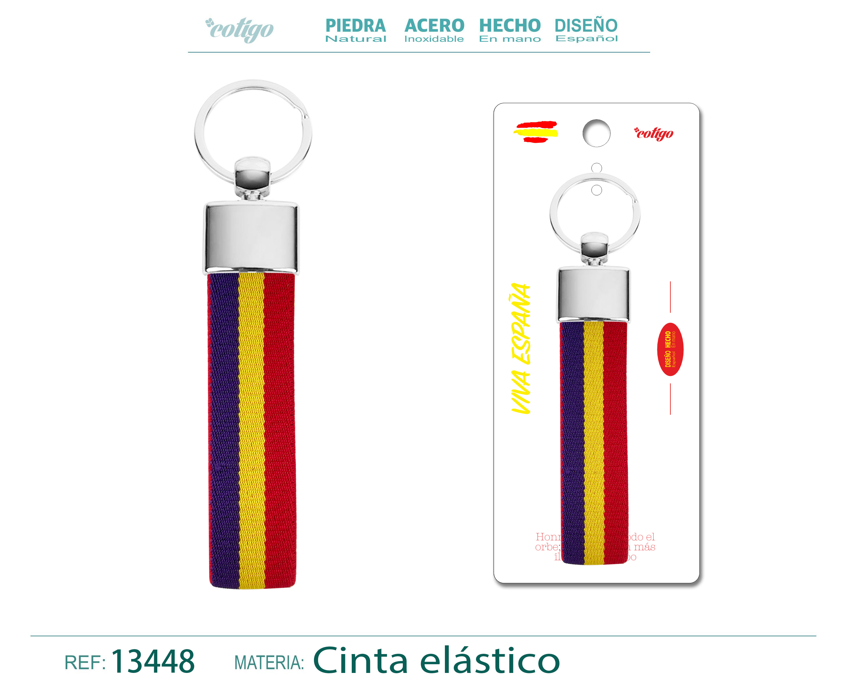 Llavero Bandera España de Cinta elástica