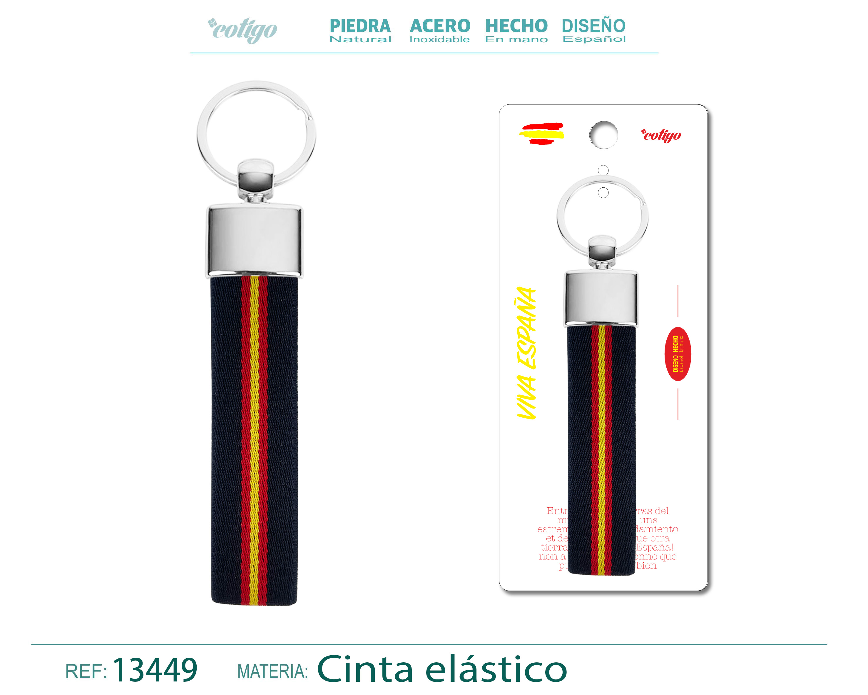 Llavero Bandera España de Cinta elástica