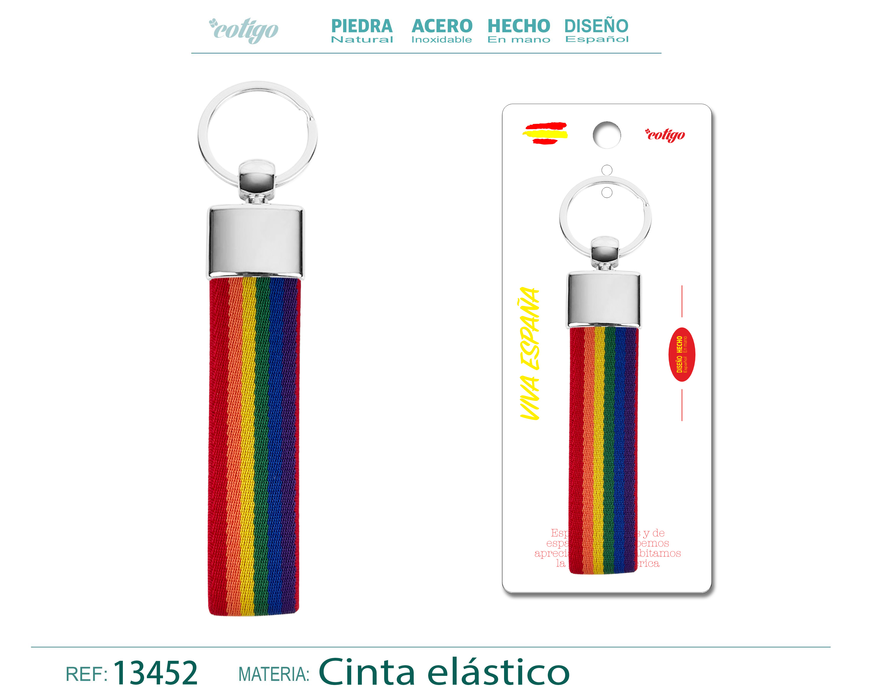 Llavero Bandera España de Cinta elástica