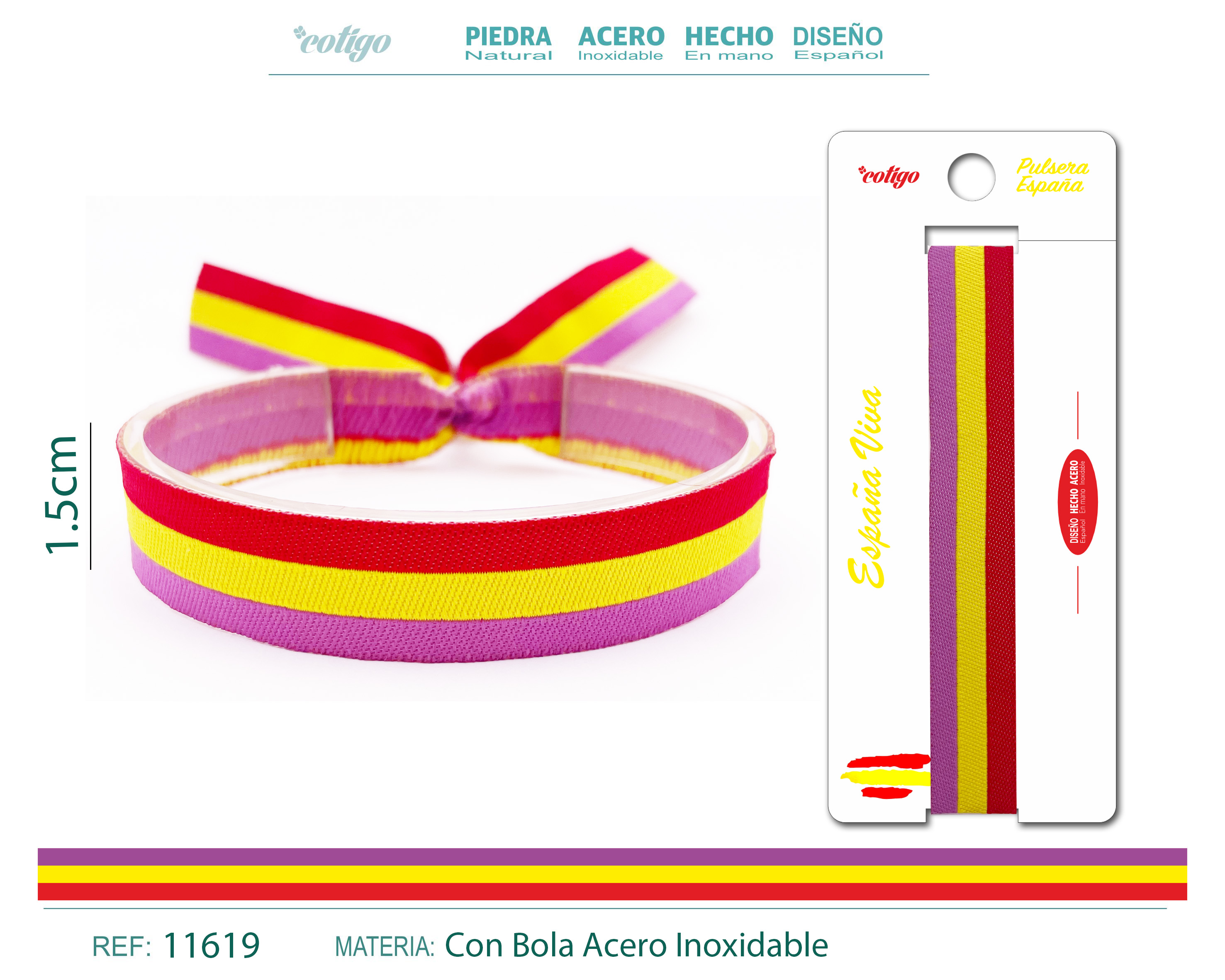Pulsera República española Tejido