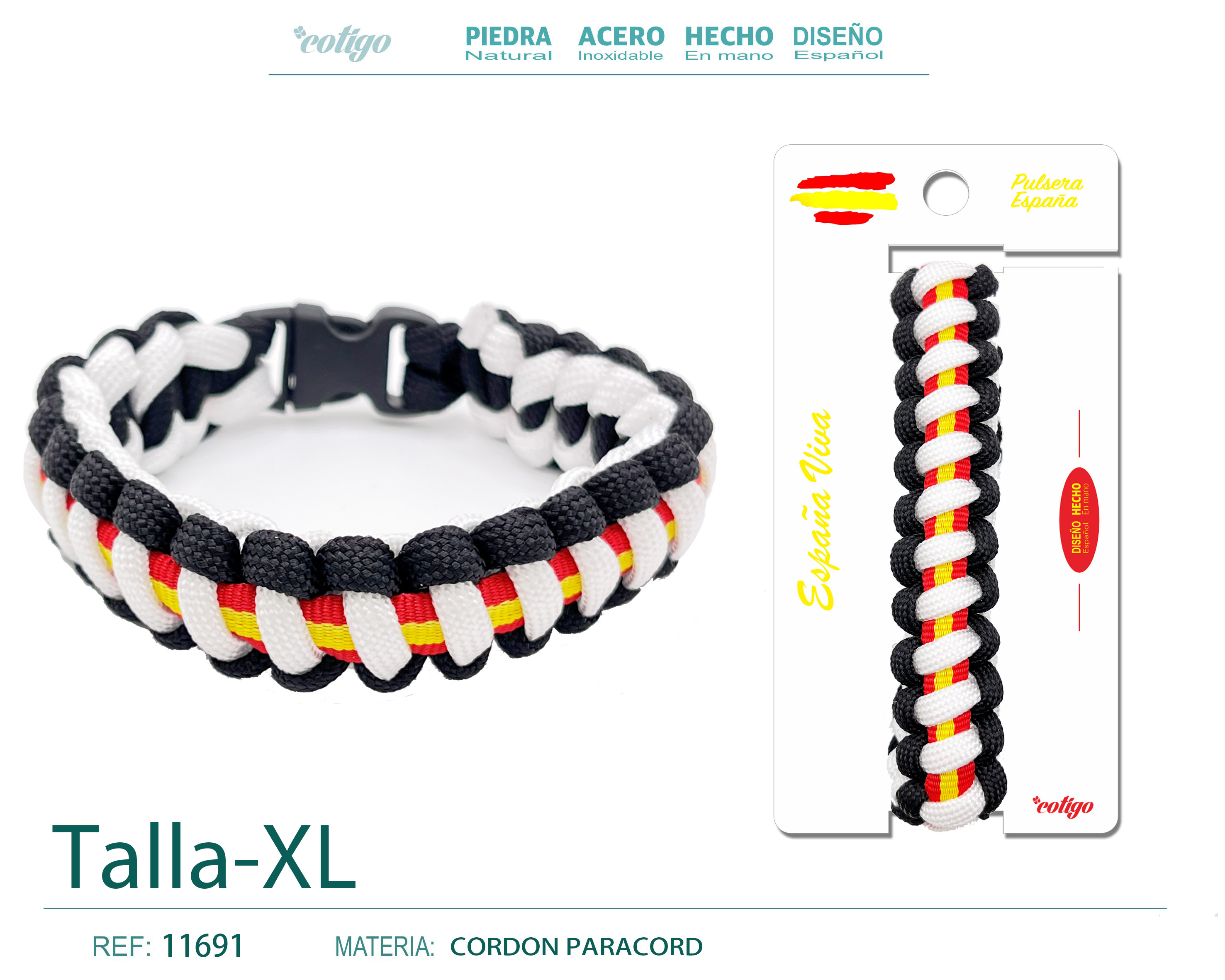 Pulsera paracord bandera español
