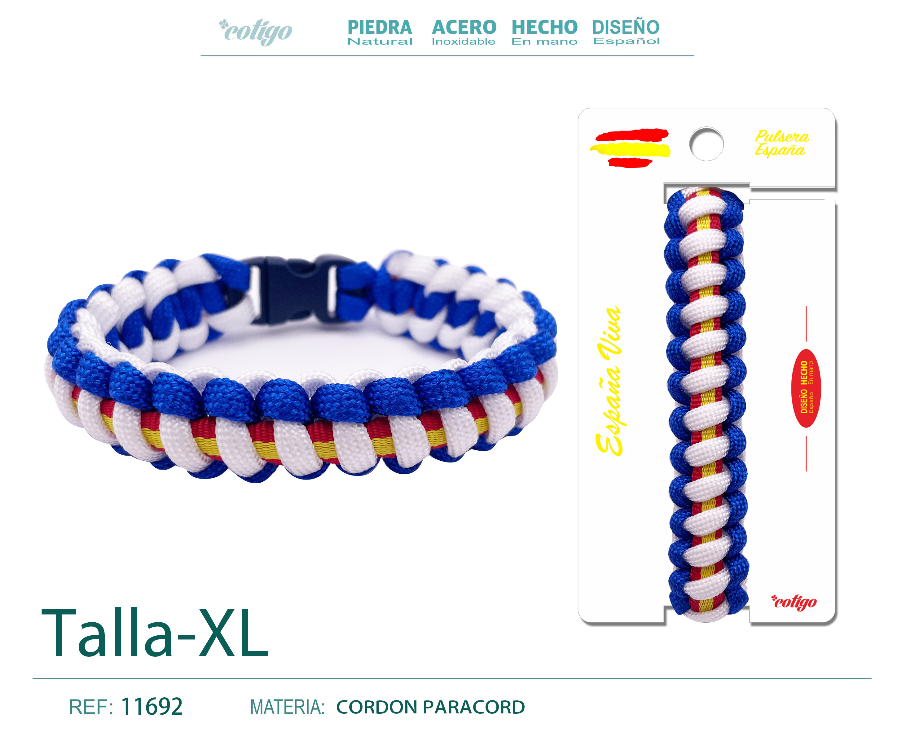Pulsera Paracord Bandera español