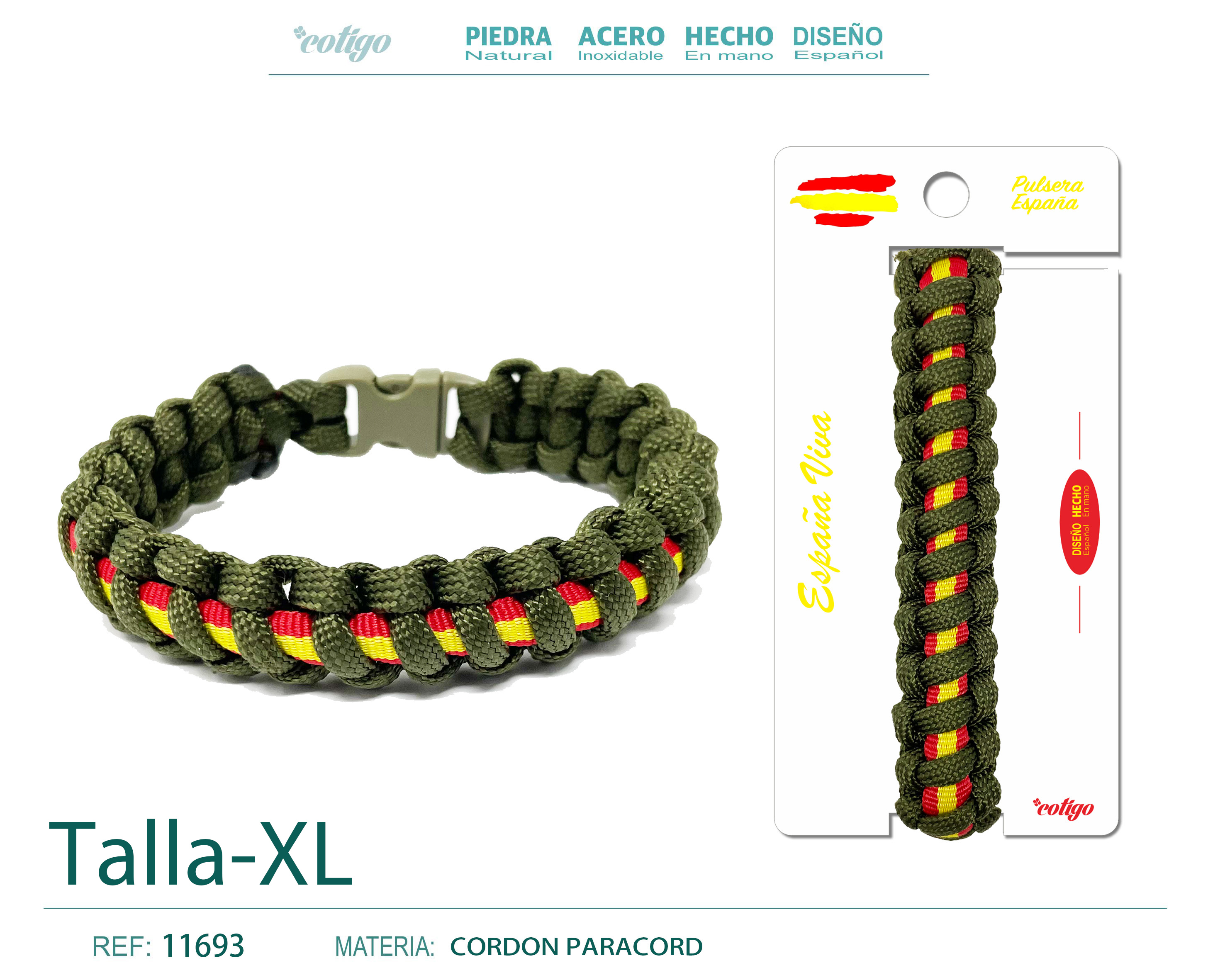 Pulsera Paracord Bandera español