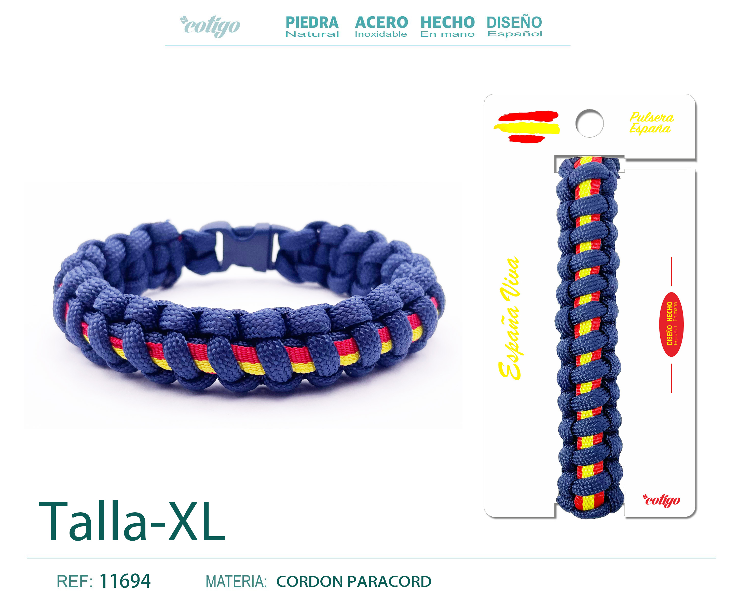 Pulsera Paracord Bandera español