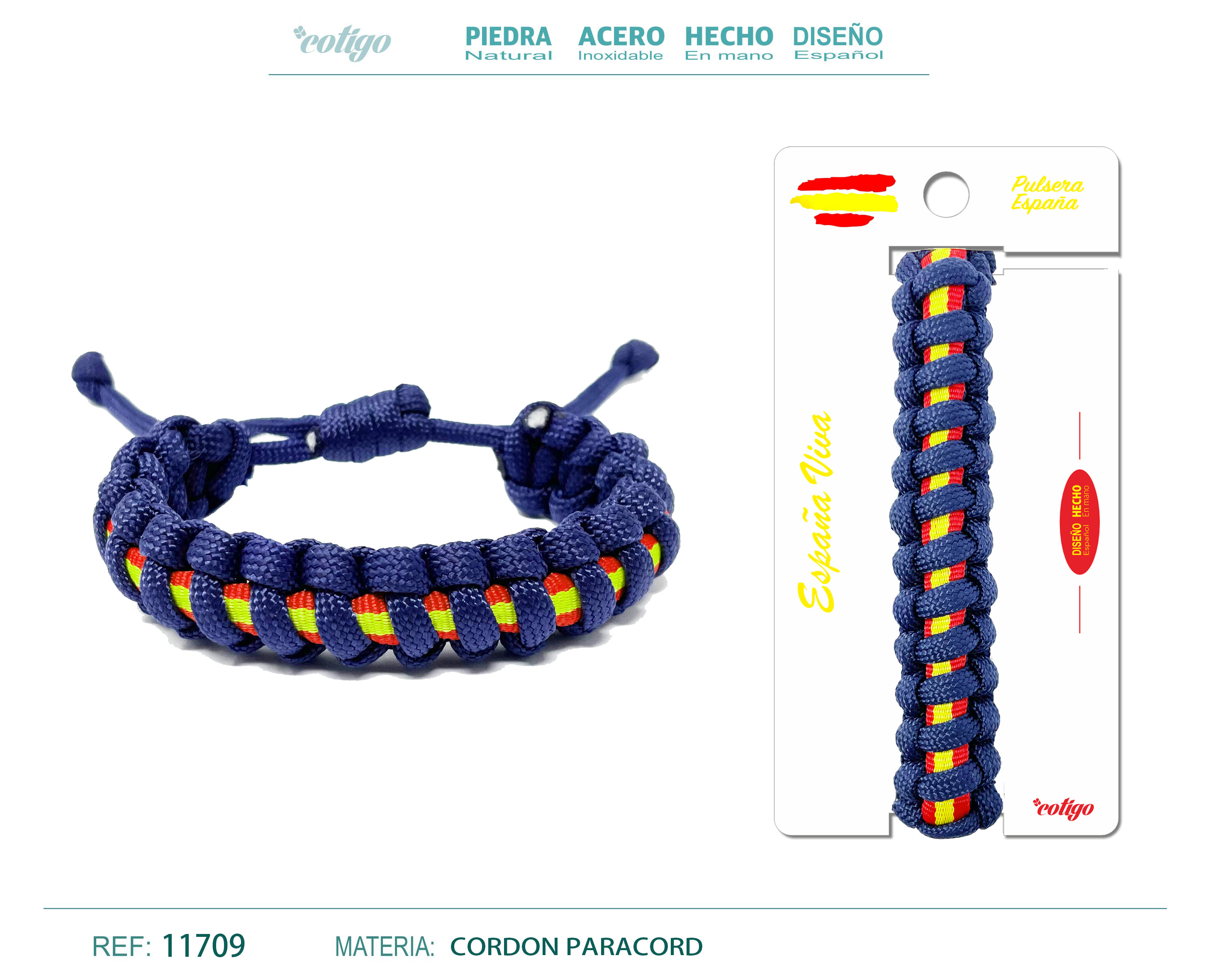 Pulsera Paracord Bandera español