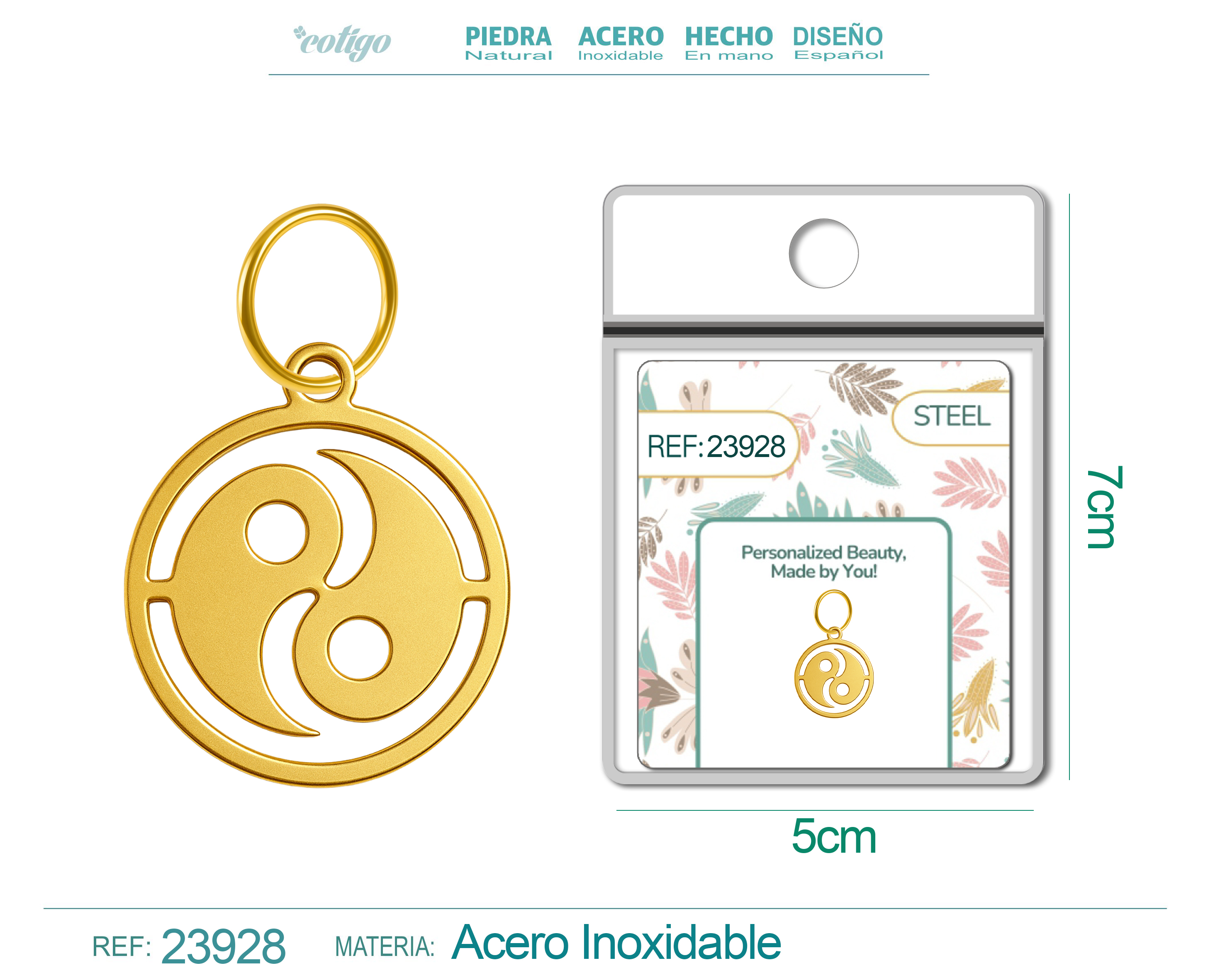 CHARM Acero Inoxidable color Dorado